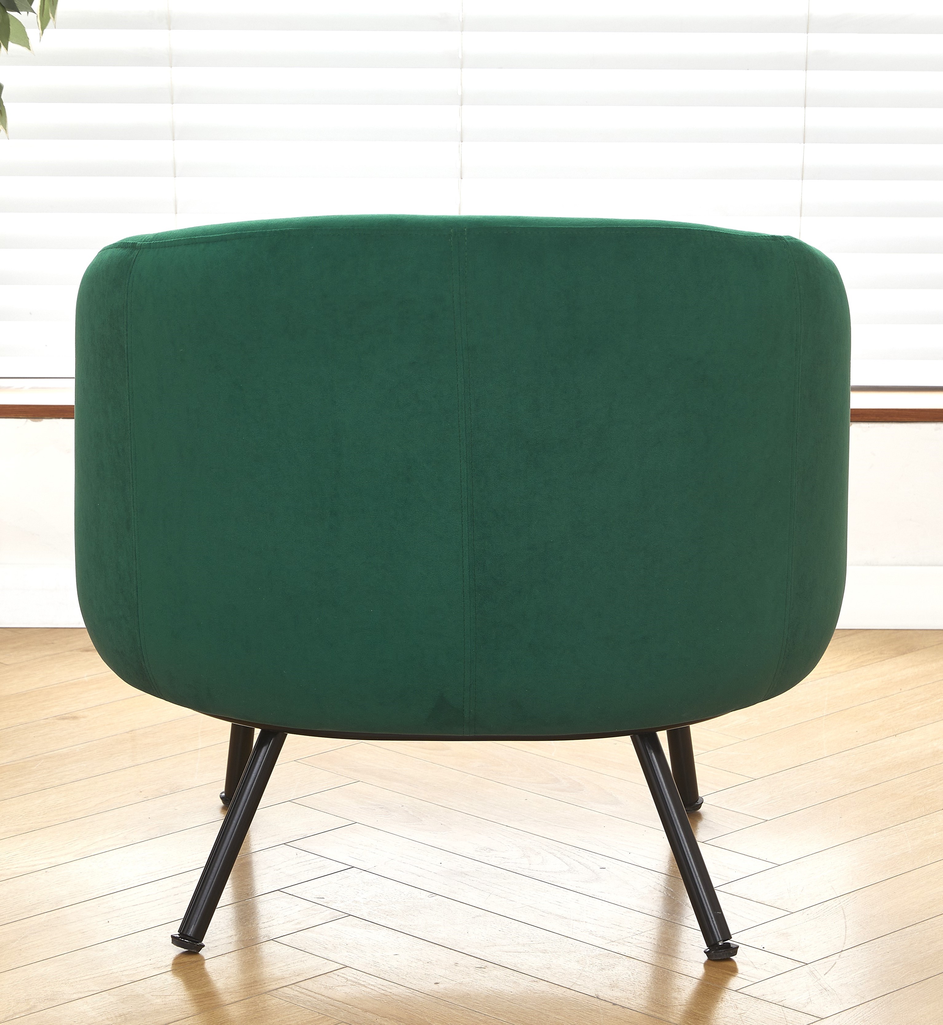 Velvet Barrel Accent Chair