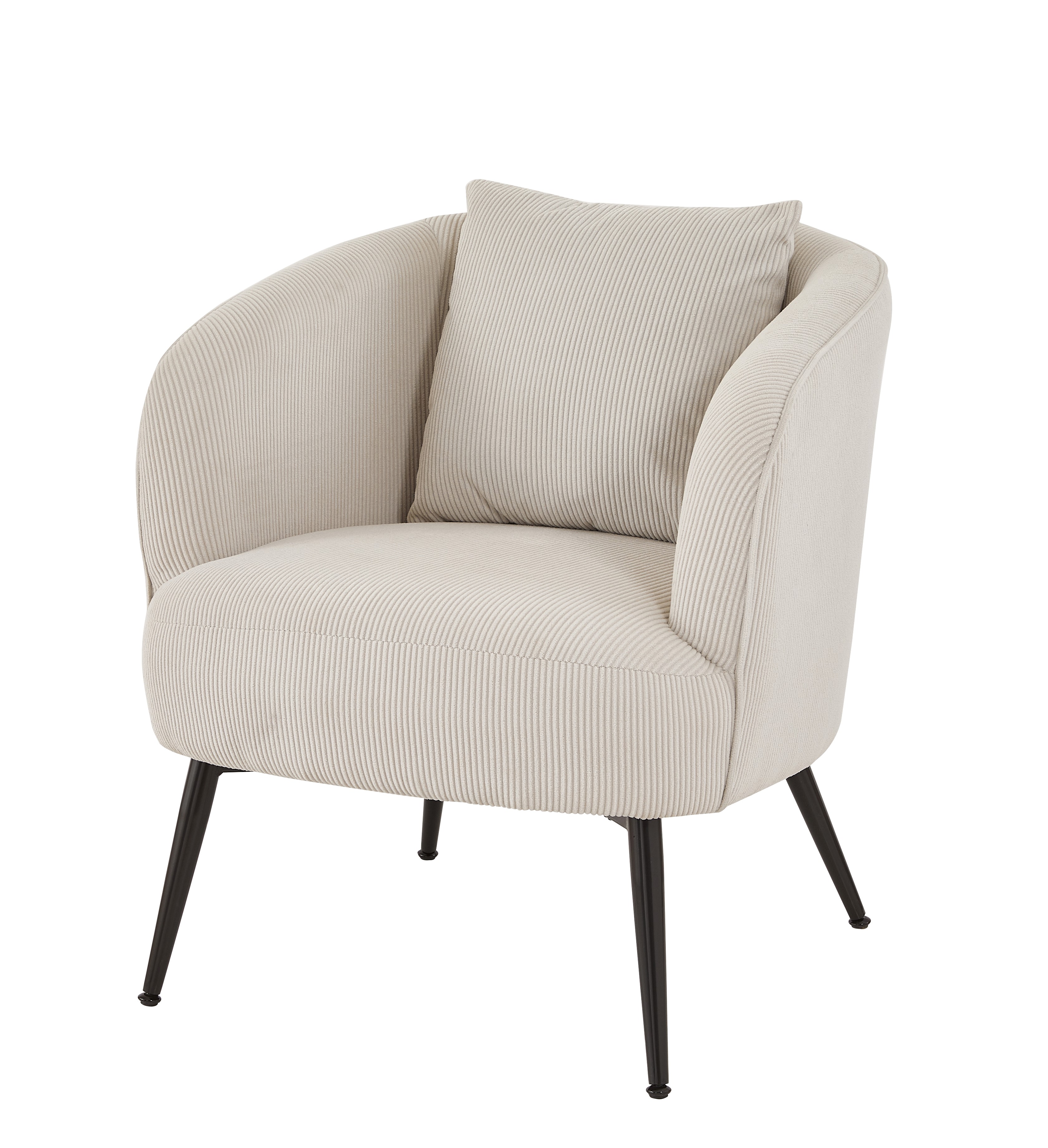 Velvet Accent Chair with Pillow