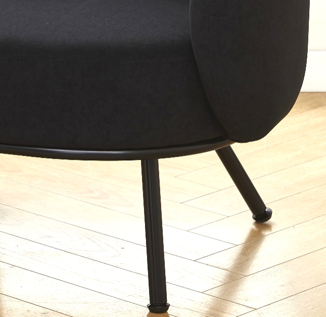 Velvet Accent Chair with Metal Legs, picture 4 of 4