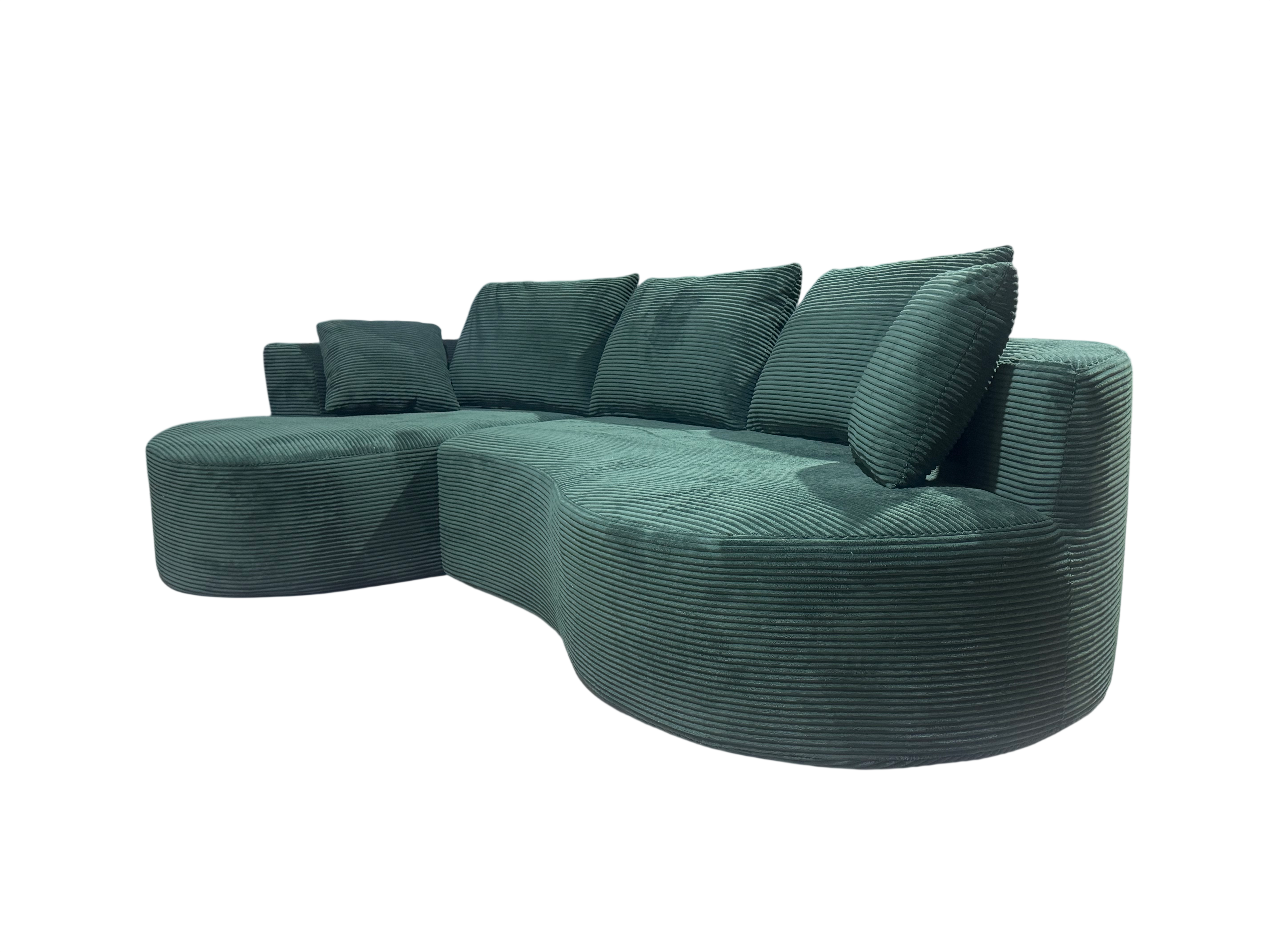 Curved Modular Sectional Couch 2 Piece Set with Pillows — photo 5
