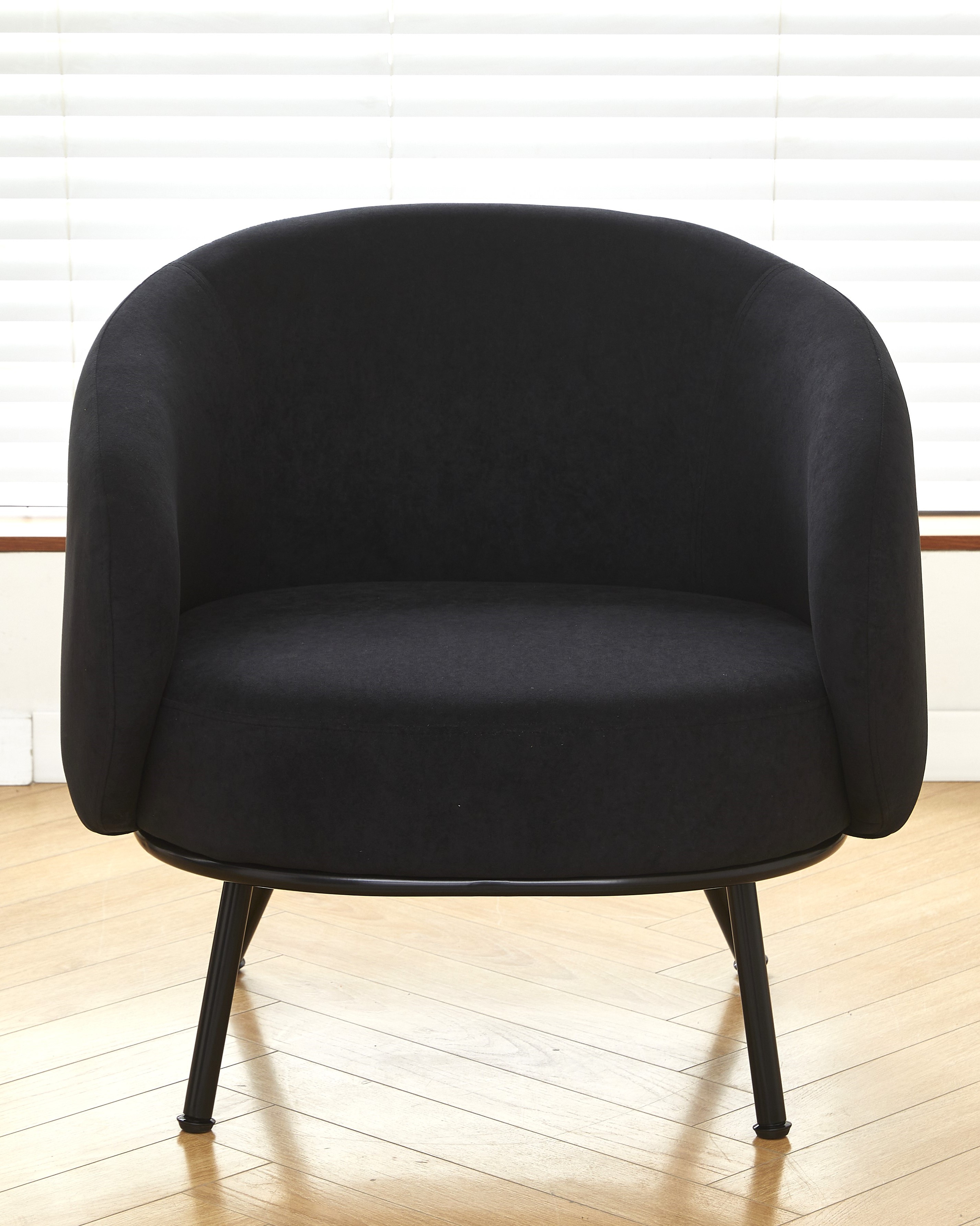 Velvet Accent Chair with Metal Legs, picture 2 of 4