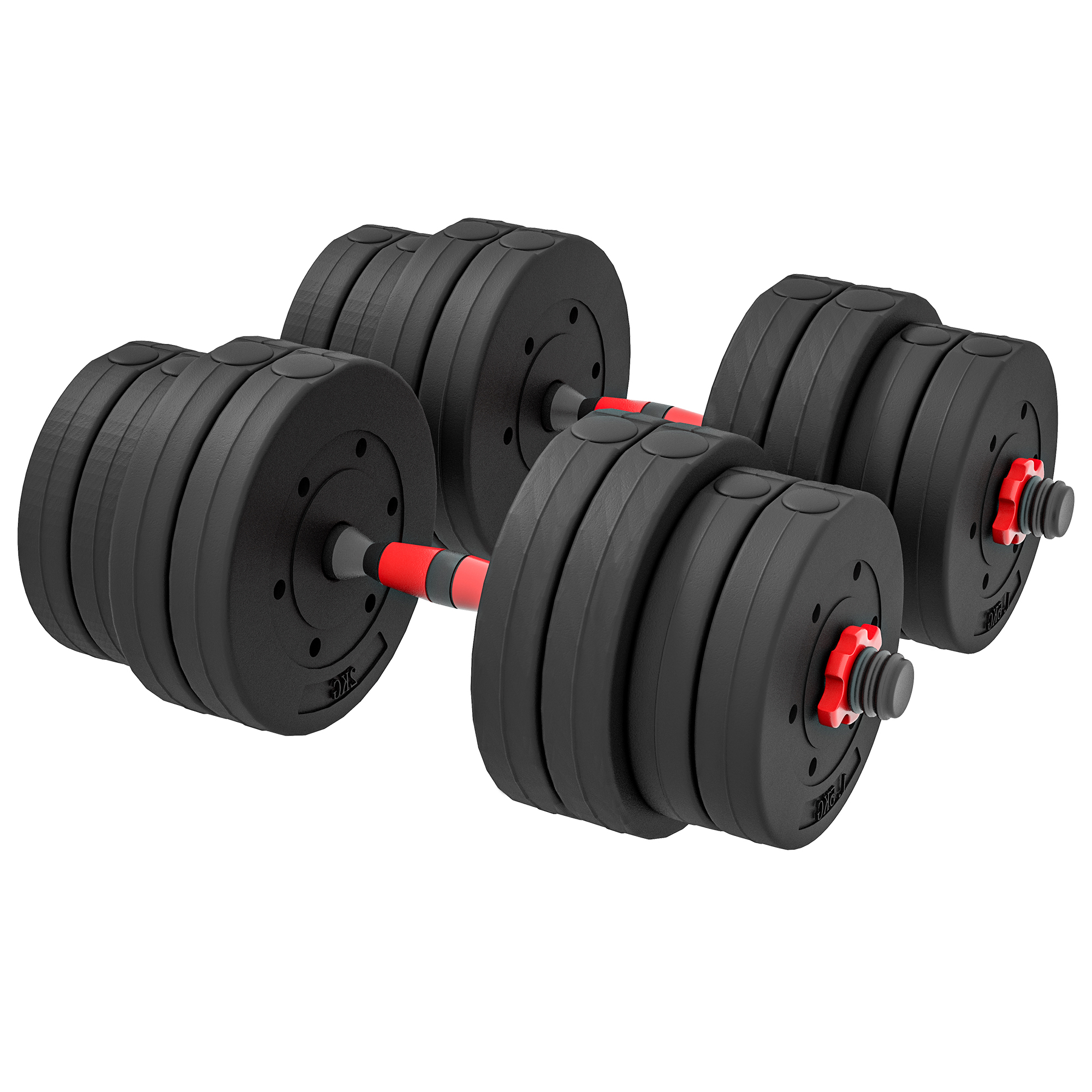 Ensemble de hanteln 2 en 1 30 kg, haltères professionnels polyvalents et langhantel