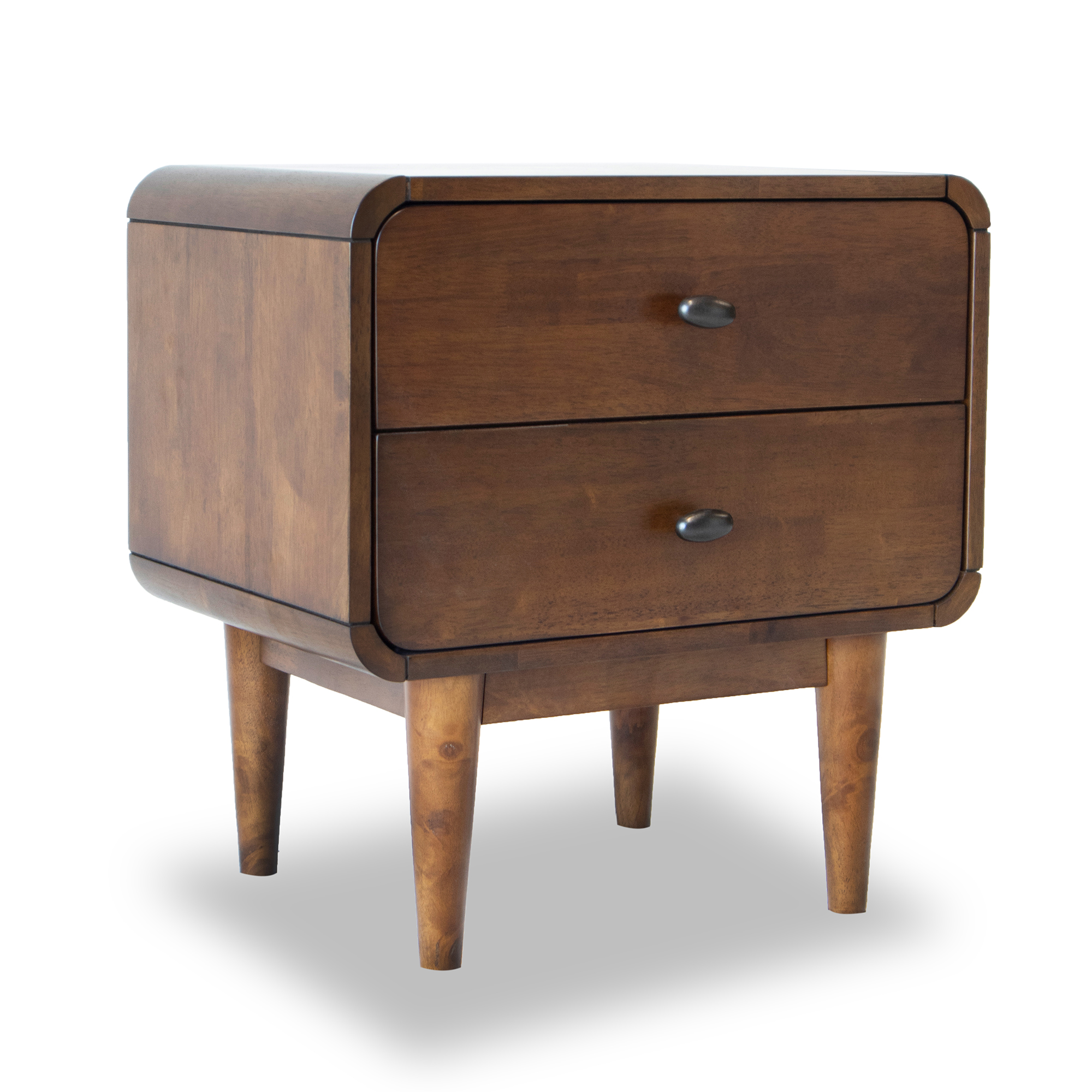 Velvet Nightstand with Tapered Legs
