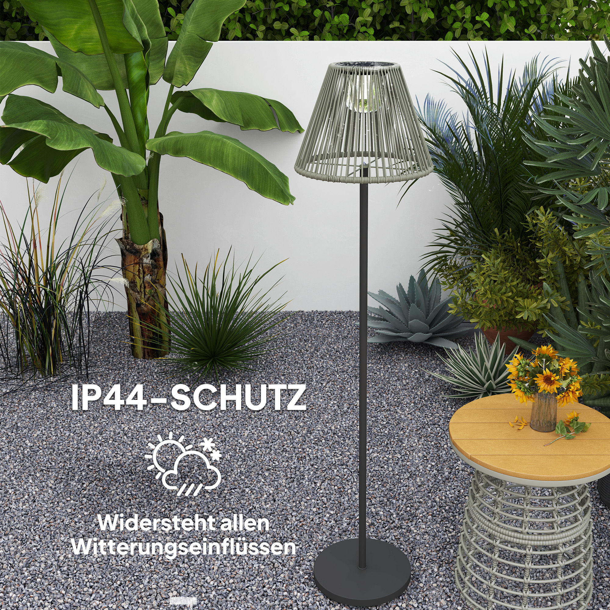 Solar Stehlampe Rattan Solarlampen Mit Lichtsensor 25 LED-Lichte Solarleuchte Im Boho-Stil Ø33 X 135 Cm 0b8315aa 5370 4db3 A7c7 Be3e268a79d7