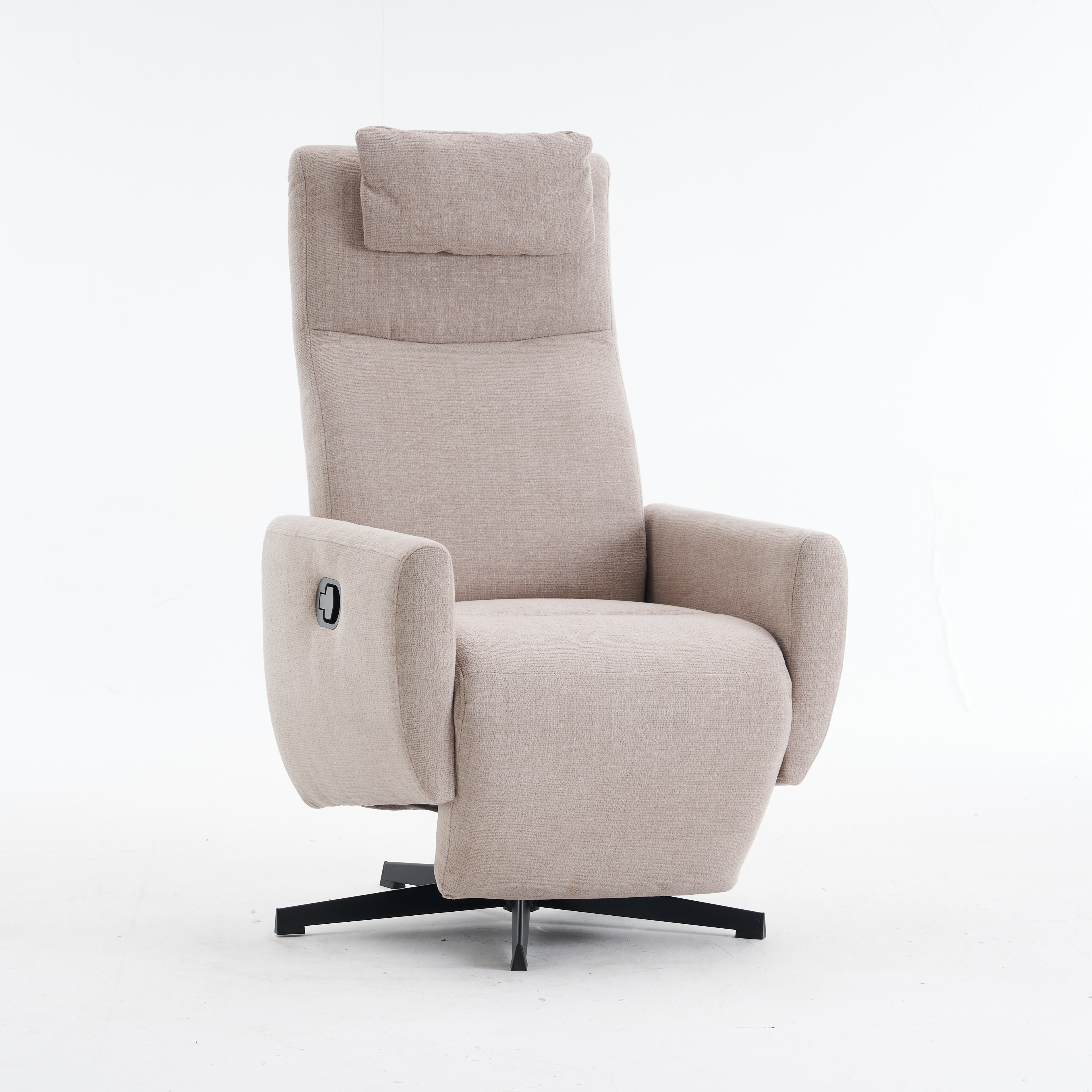 022 Chenille Fabric Upholstered Recliner With Pillow Padded Seat And Footrest — image 4