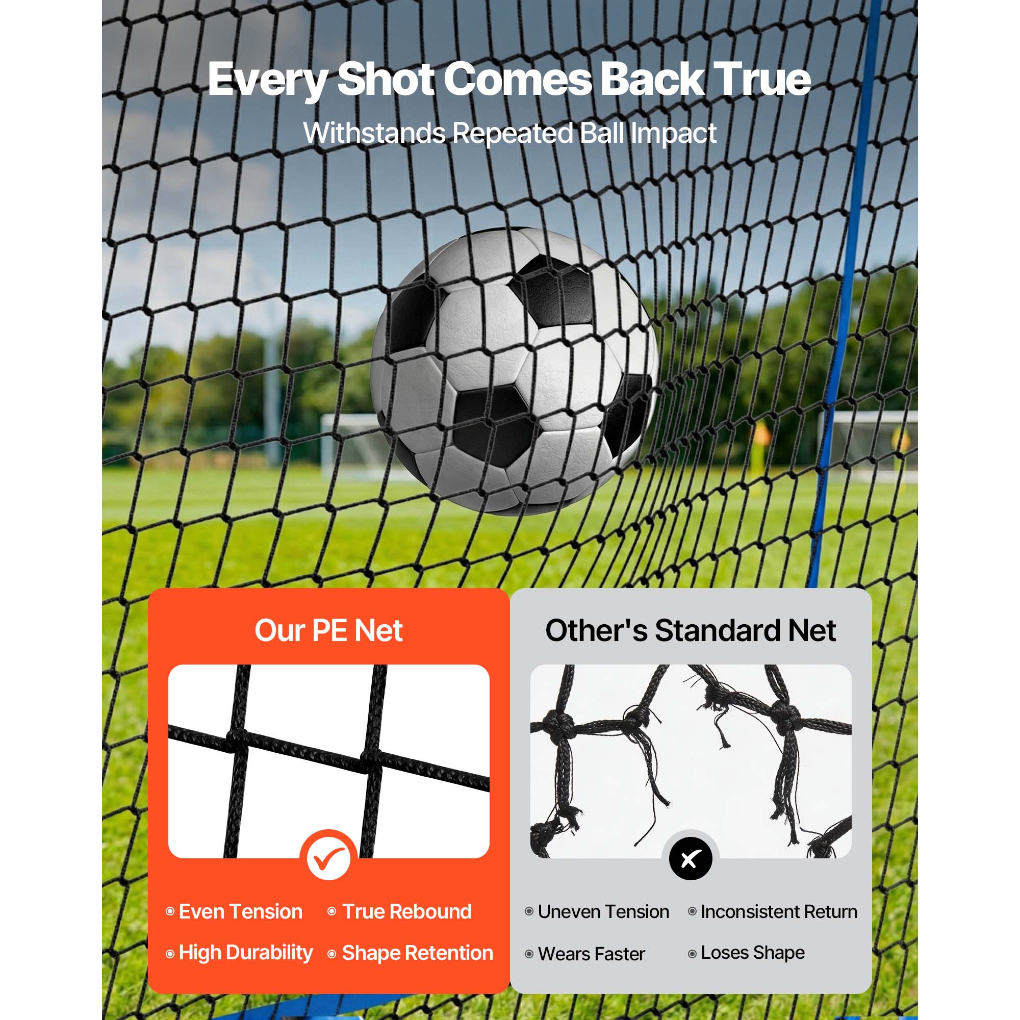 Soccer Rebounder Net, Quick-Switch Angle Soccer Goal Rebounder For Control, Passing Practice, Heavy-Duty Iron Frame… - 5