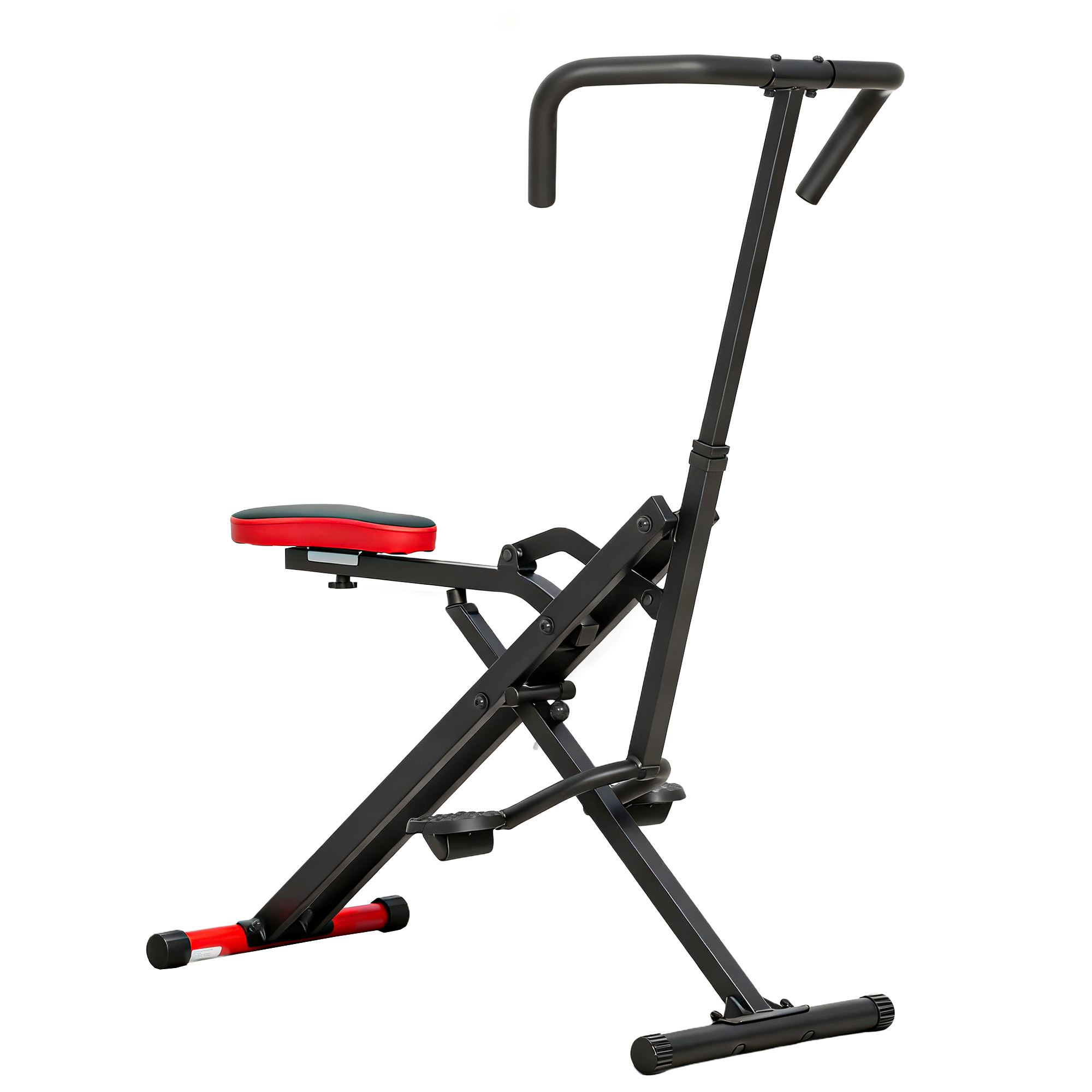 Trainingsmaschine, Verstellbar, Metallrohre, Pedale, Klappbar, Rot