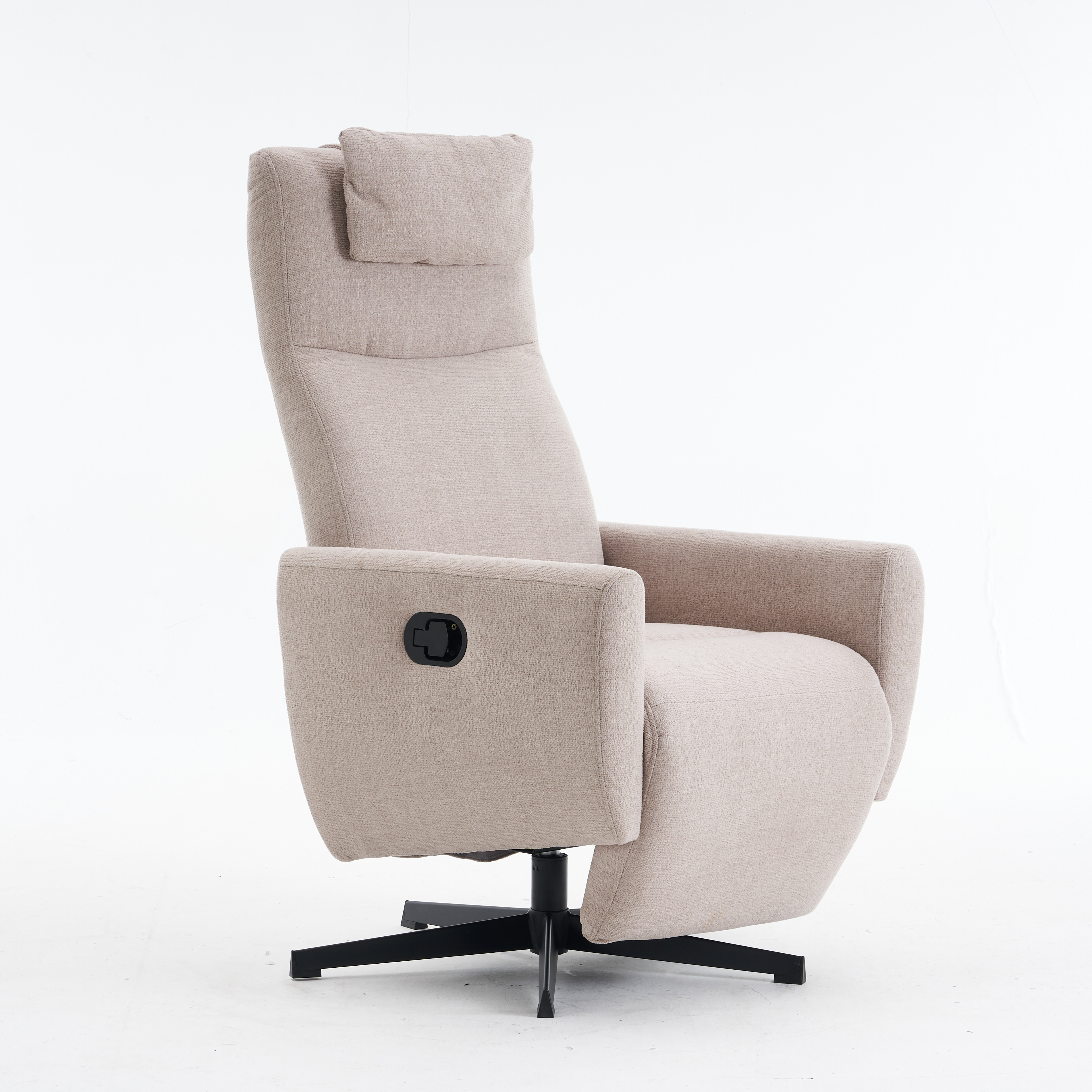 022 Chenille Fabric Upholstered Recliner With Pillow Padded Seat And Footrest — image 5