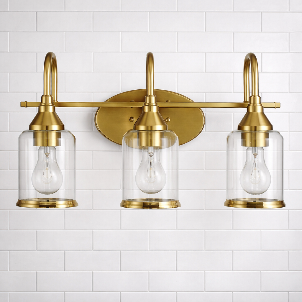 Twilight Brushed Gold Contemporary Vanity Light