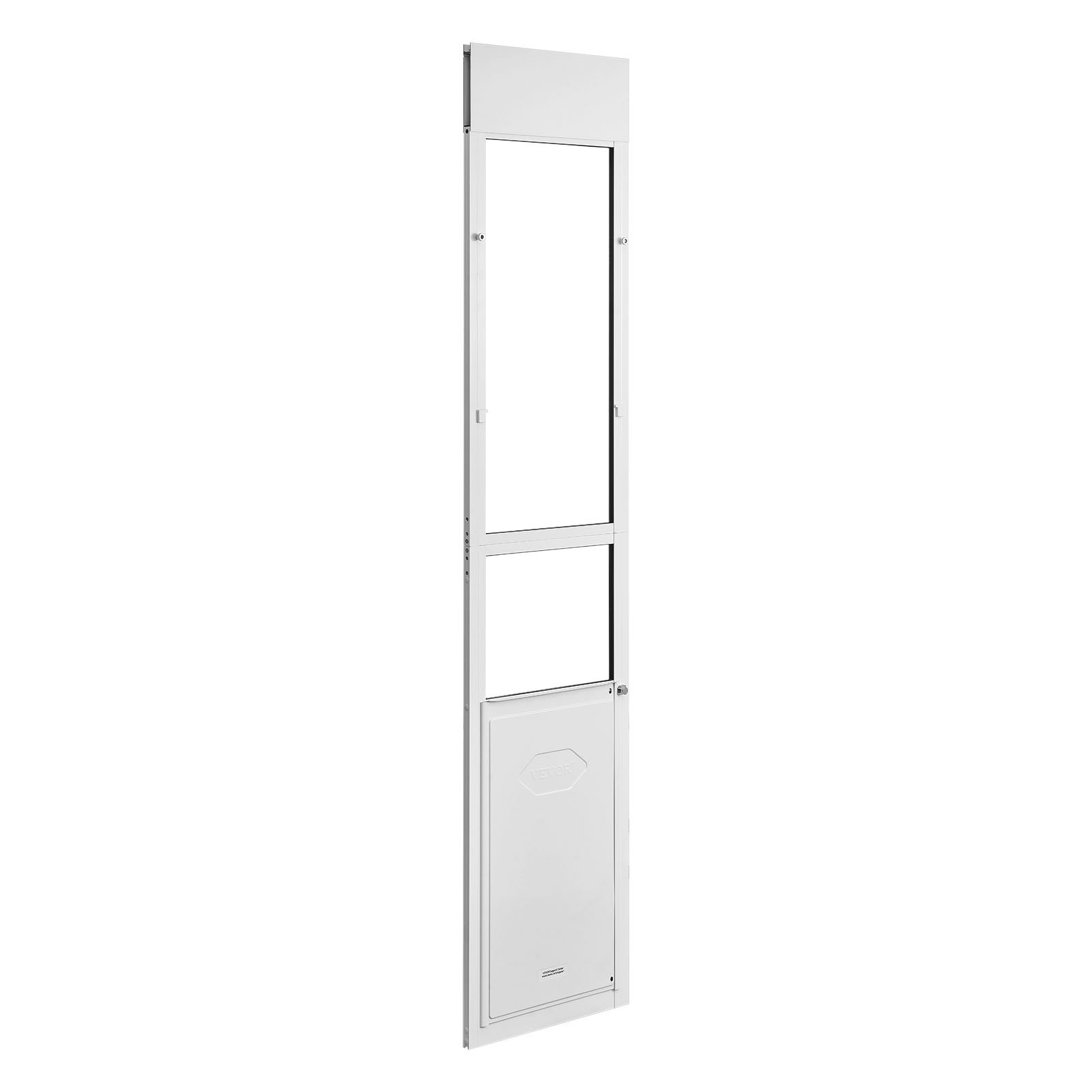 Dog Door For Sliding Glass Door, 75 7 8  To 80 11  16  Adjustable Height, Aluminum Alloy Frame With 3-Layer Flap And Rotating Hinge, For Extra Large-Sized Dogs, Sliding Glass Pet Doors For Renter