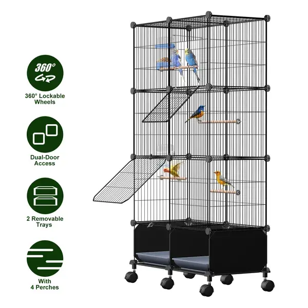 46in Bird Cage Spacious Indoor Pet House