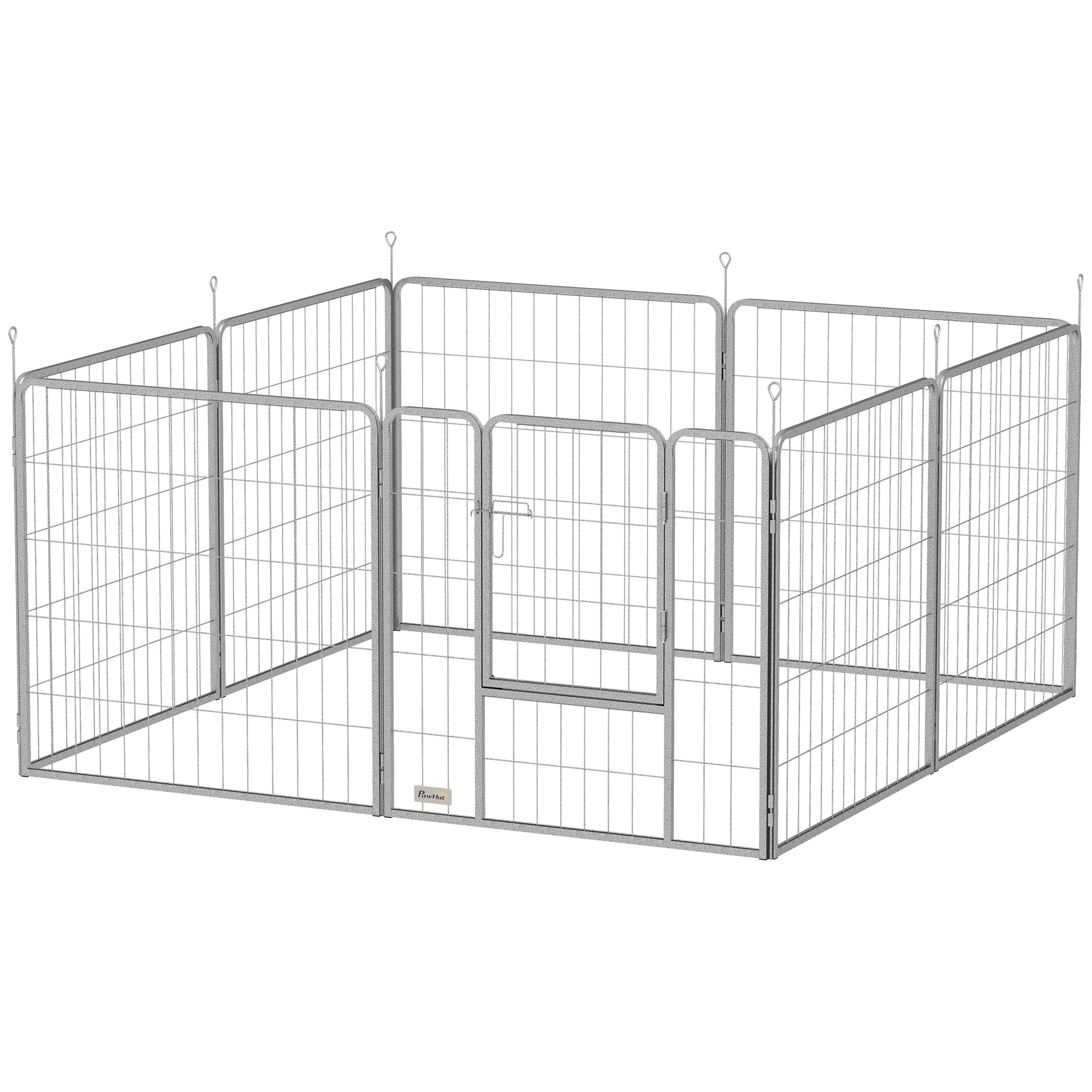 Haustiergehege, Hundezaun, Haustierspielplatz, Flexibel Anpassbar, Rostfreier Stahl