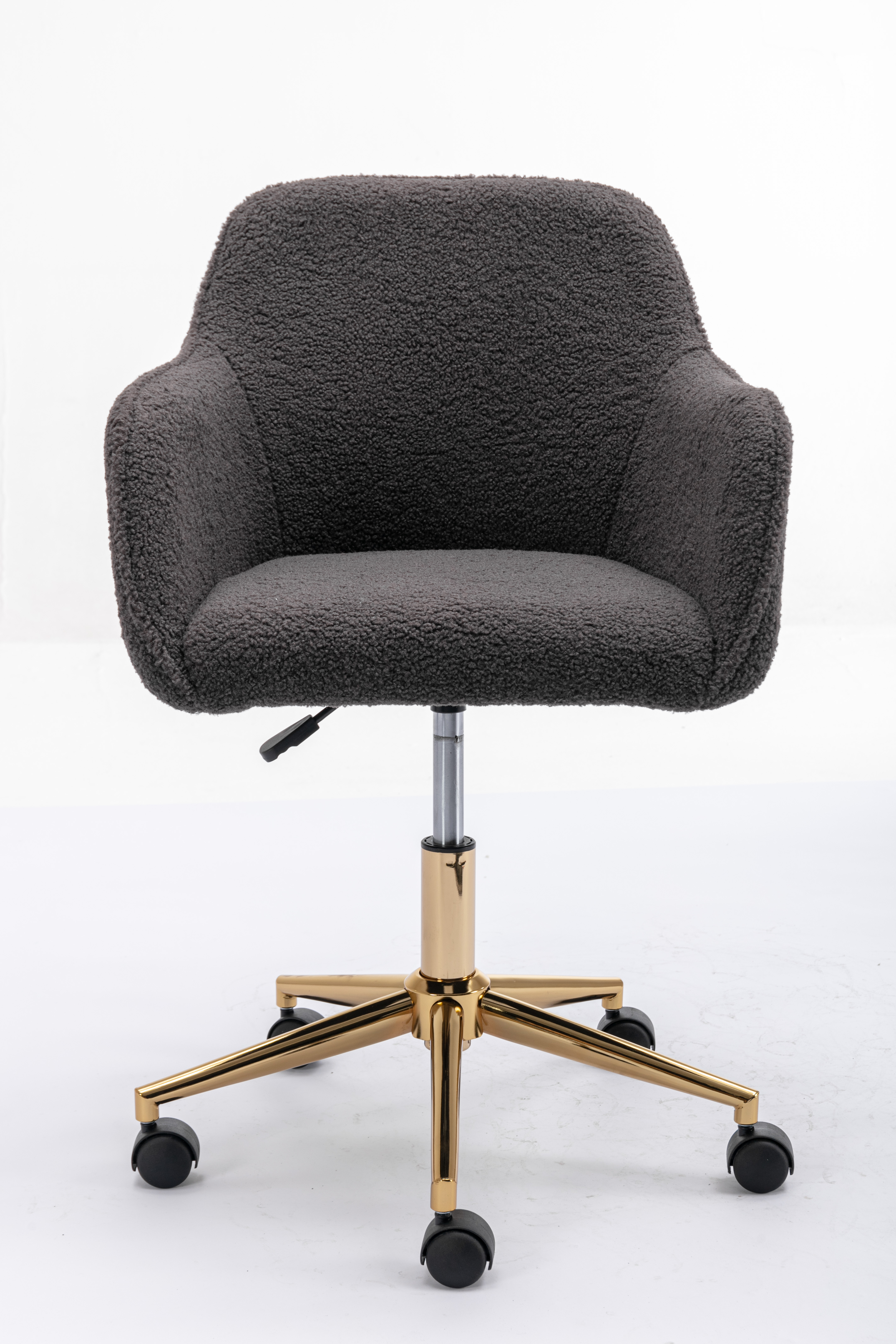 New Teddy Fabric Material Adjustable Height Swivel Home Office Chair For Indoor — image 3