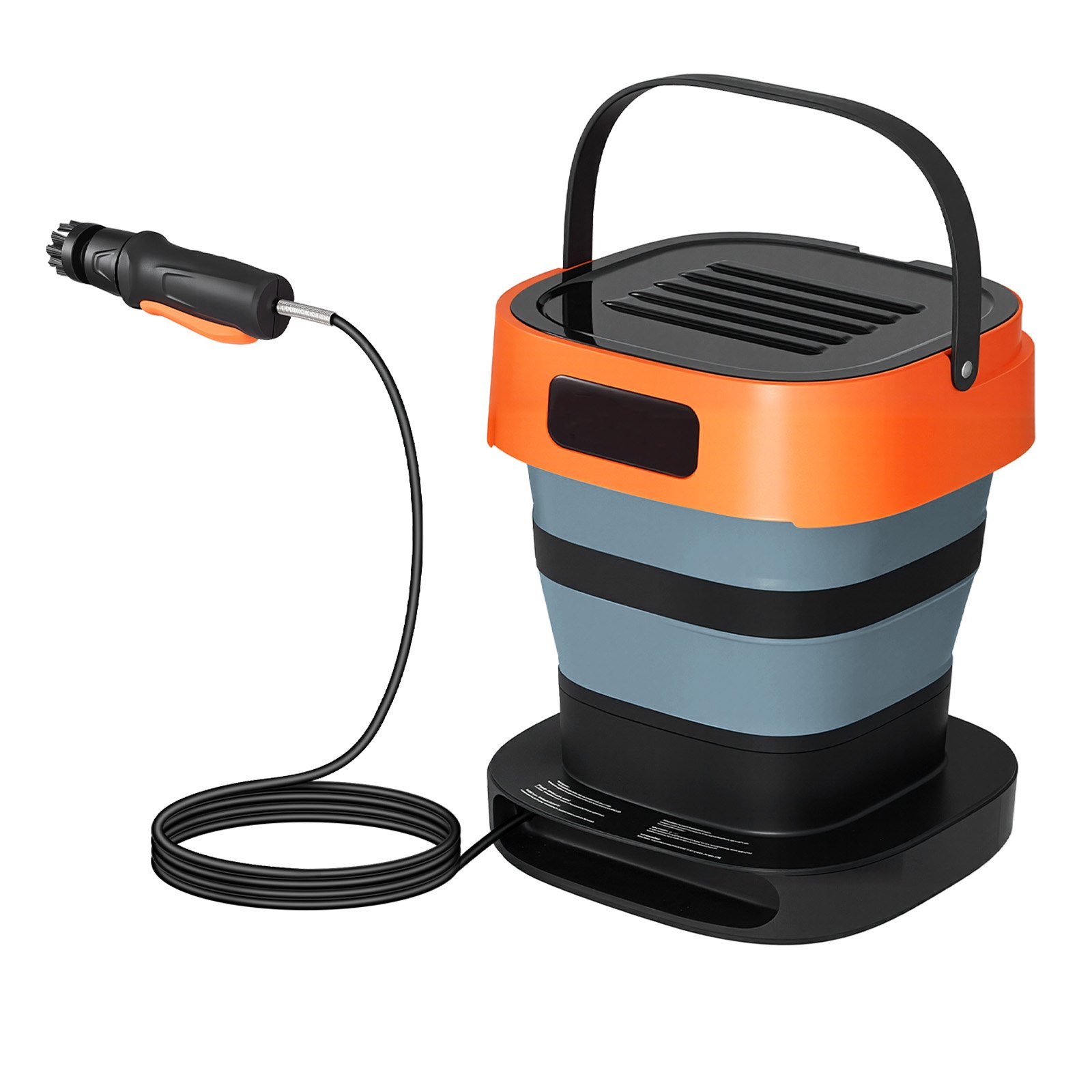 Portable Cordless Pressure Washer With 2.64 Gal Tank, Foldable Power Washer 109 Max PSI, 3 Nozzles, Magnetic Sponge Brush & Soft Bristle Brush,78.7 In Hose, For Bike Cleaning, Patio, Camping