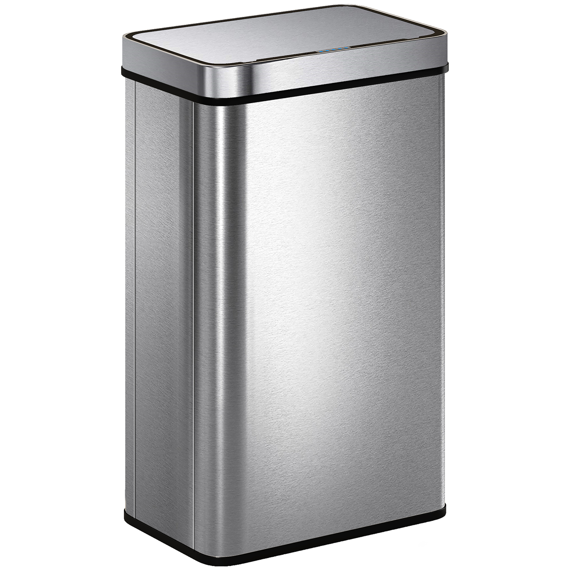 60 L Sensor-Mülleimer, Automatischer Deckel, Edelstahl, Vielseitig Einsetzbar, Silberfarben