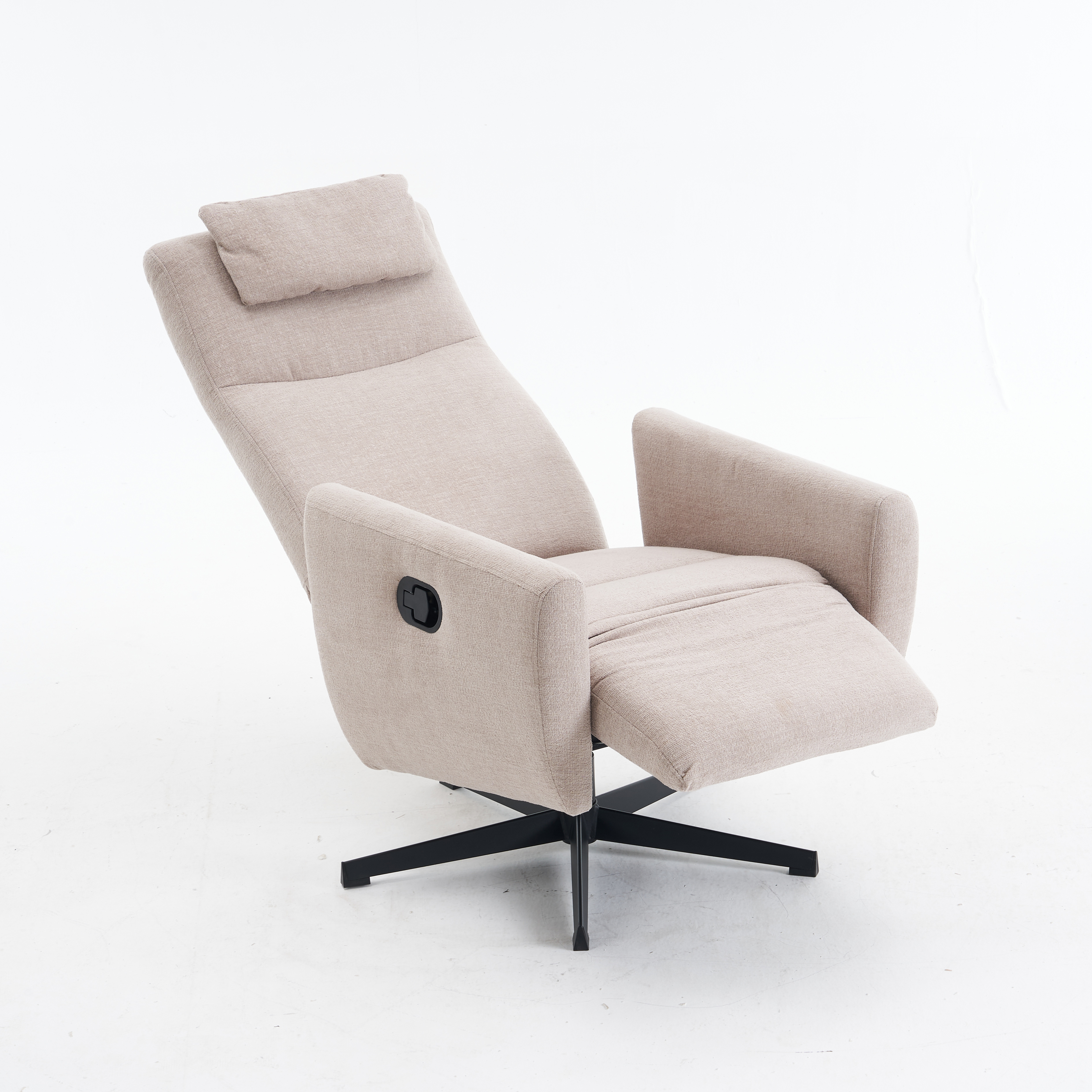 022 Chenille Fabric Upholstered Recliner With Pillow Padded Seat And Footrest — image 3