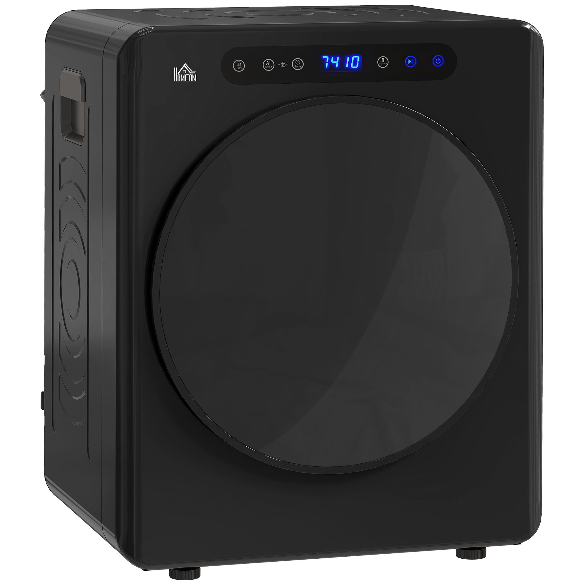 Wäschetrockner, 6 Programme, 40-60℃, 3 Kg Kapazität, Kompakt, Touch-Bedienung, Schwarz