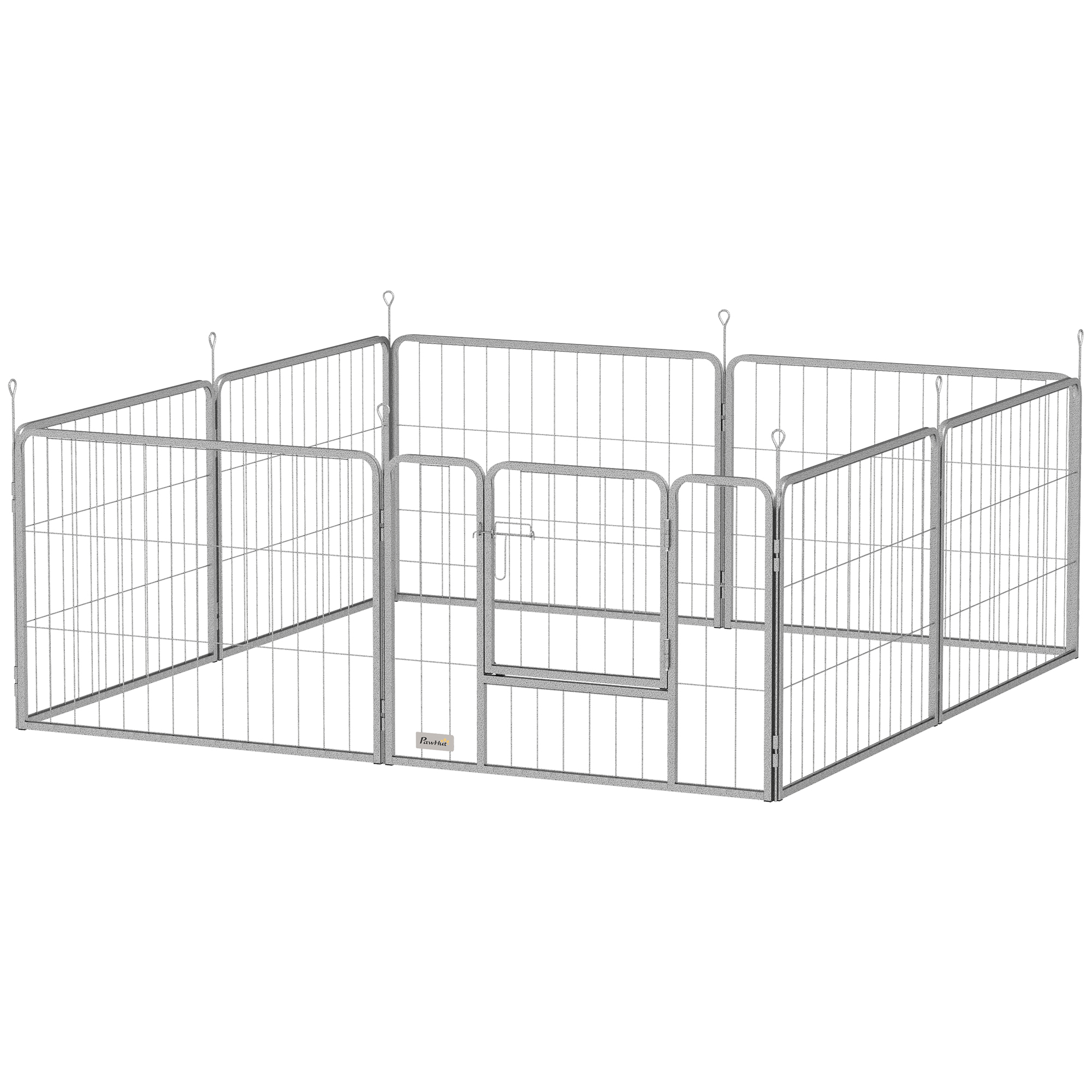 Haustiergehege, Hundezaun, Haustierspielplatz, Flexibel Anpassbar, Rostfreier Stahl