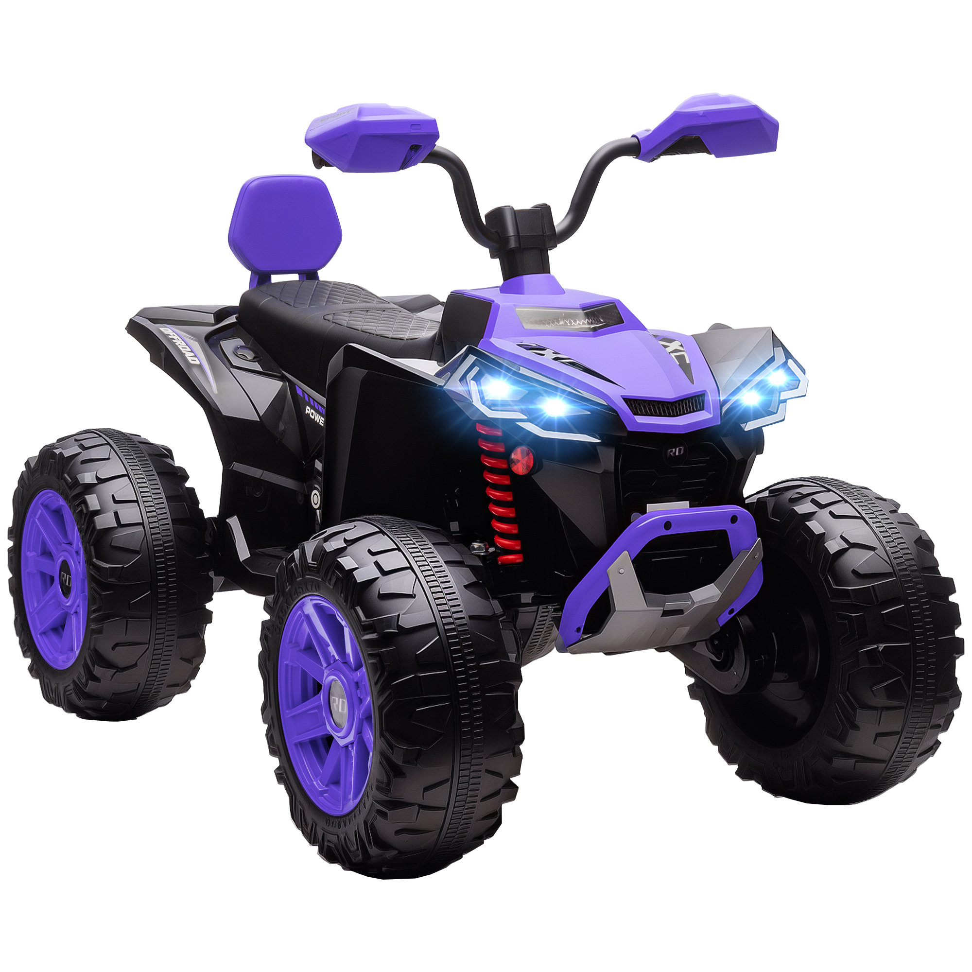 Kinder-Elektro-Quad, 24V Elektro-Fahrzeug Mit 4 Rädern, Scheinwerfer, USB-Anschluss, MP3-Funktion, 6,5 Km/h, 3-8 Jahre 2