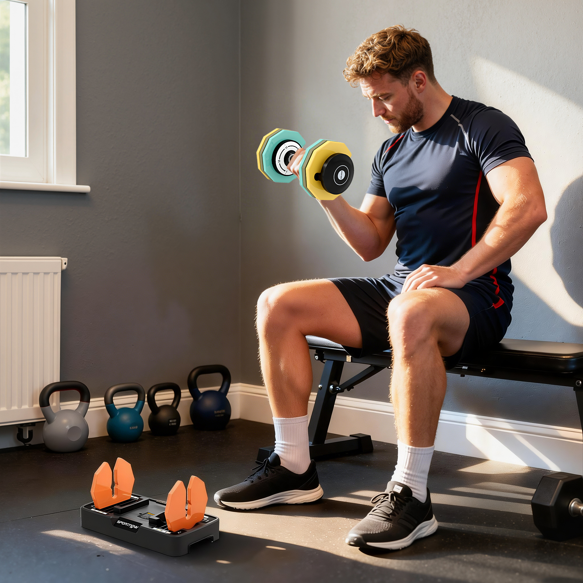 Verstellbare Hantel, 5 Kg/10 Kg/15 Kg/20 Kg/25 Kg Platzsparende Hanteln Mit Rutschfestem Griff