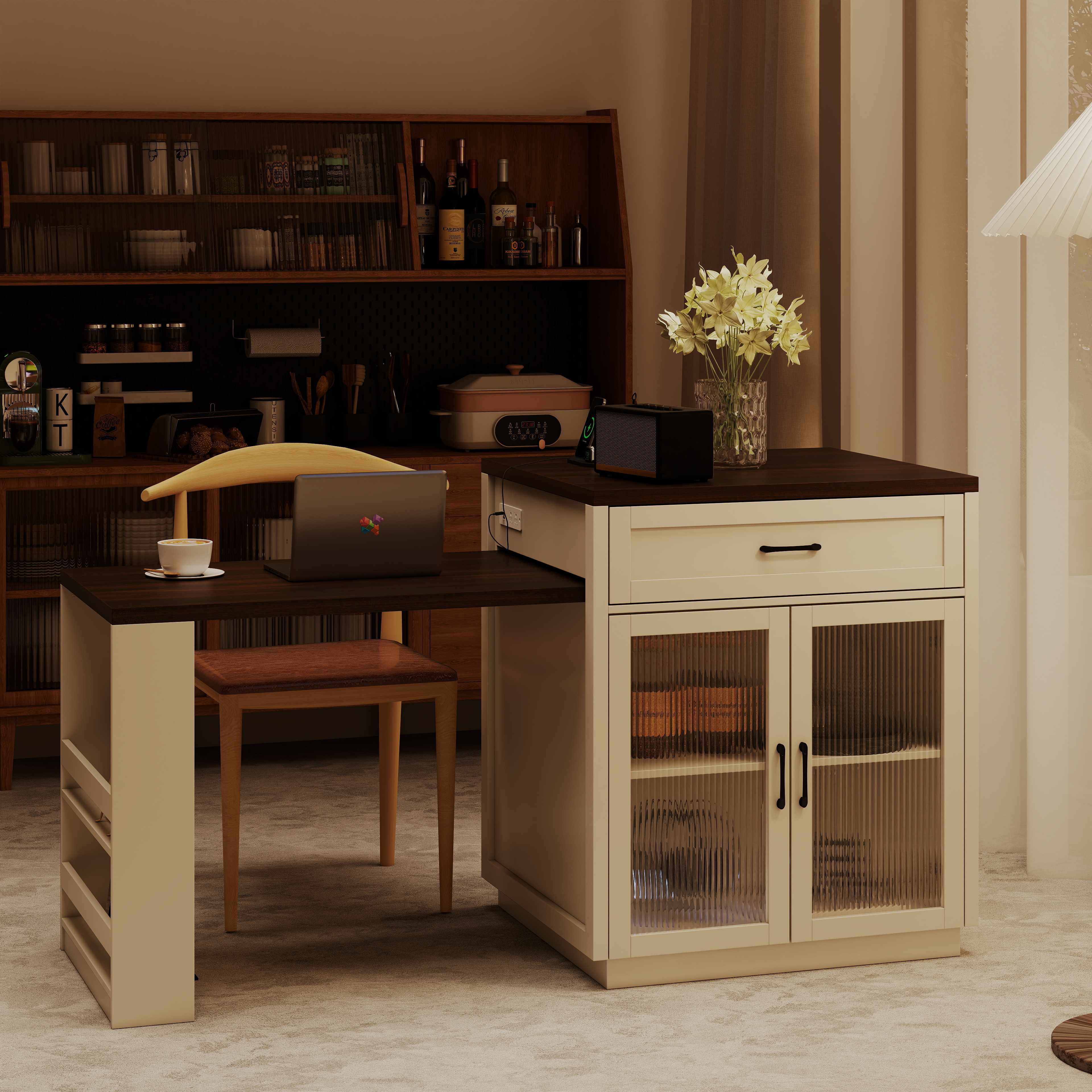 83.1 Extendable Kitchen Island