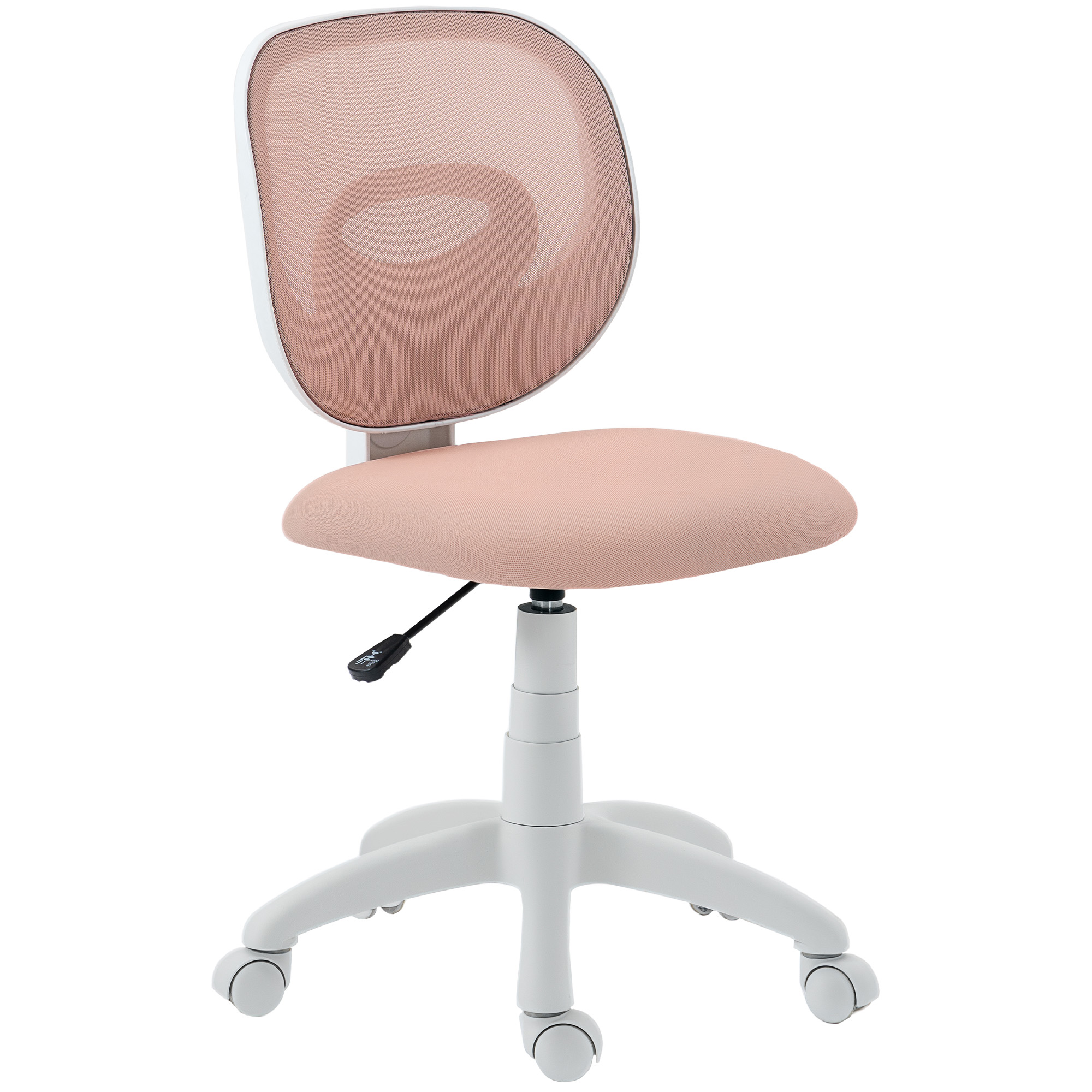 Bürostuhl Ergonomischer Schreibtischstuhl Mit C-förmiger Rückenstütze, Höhenverstellbar Rosa