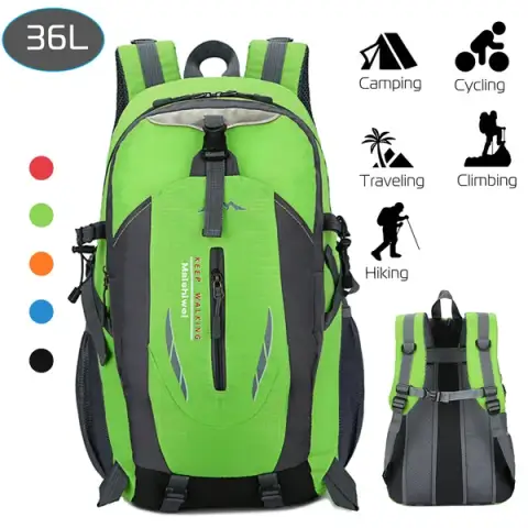 36l outdoor backpack waterproof daypack travel knapsack for hiking campi