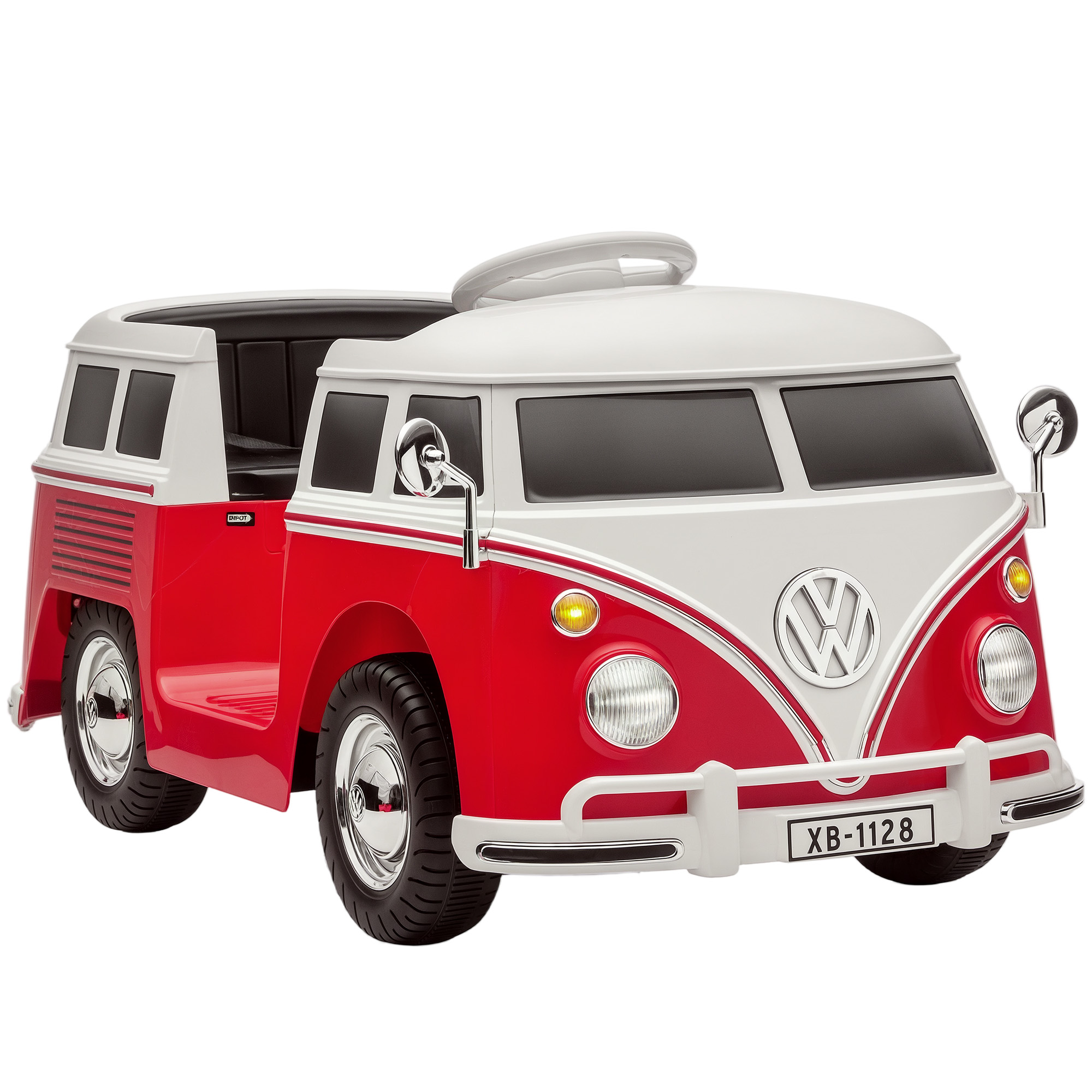 Kinder Elektroauto, 12V Kinderfahrzeug Mit MP3, Doppelmotor, Elektrofahrzeug Mit Hupe, Sanftanlauf, 89x49x41,5 Cm, Rot 2