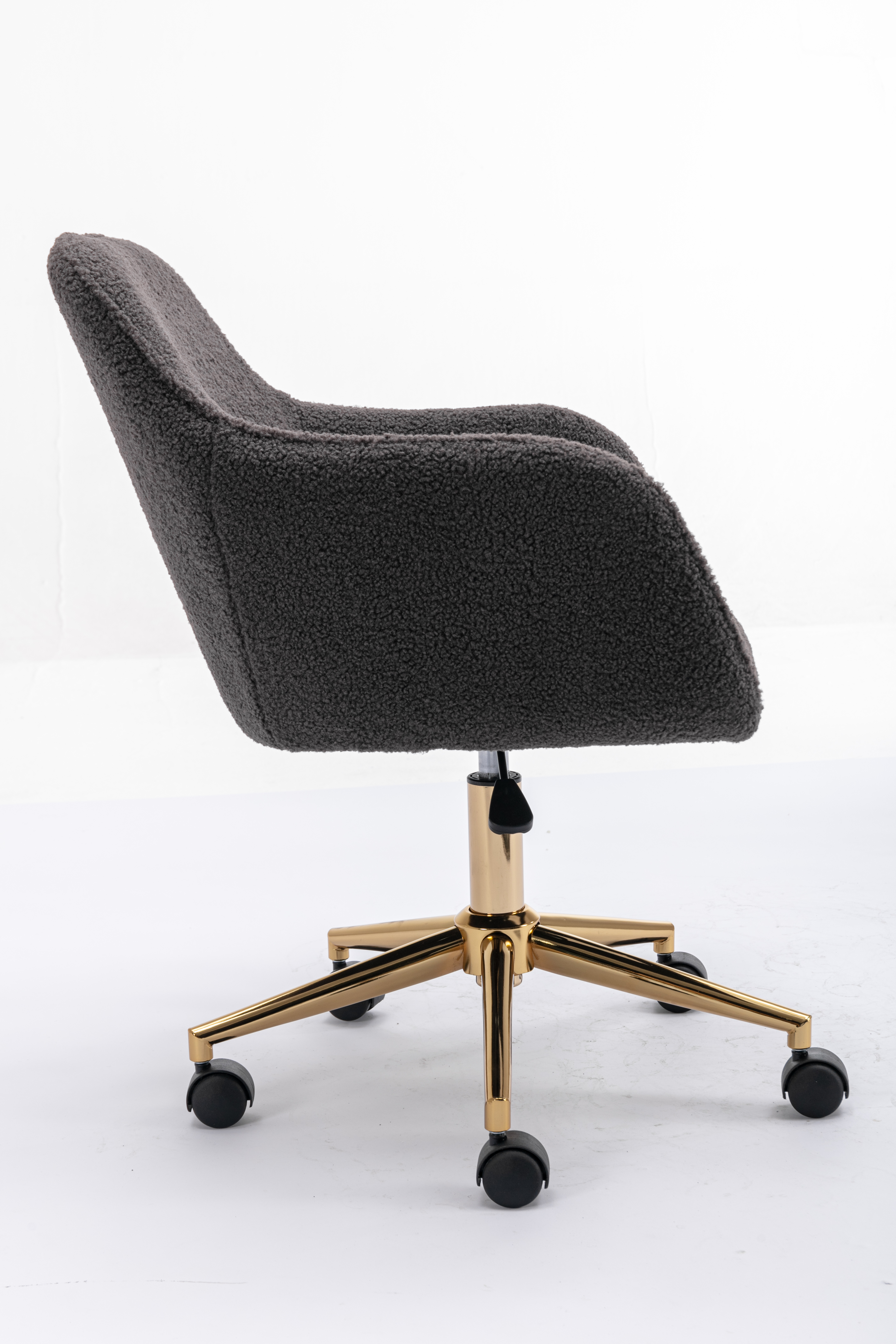 New Teddy Fabric Material Adjustable Height Swivel Home Office Chair For Indoor — image 4