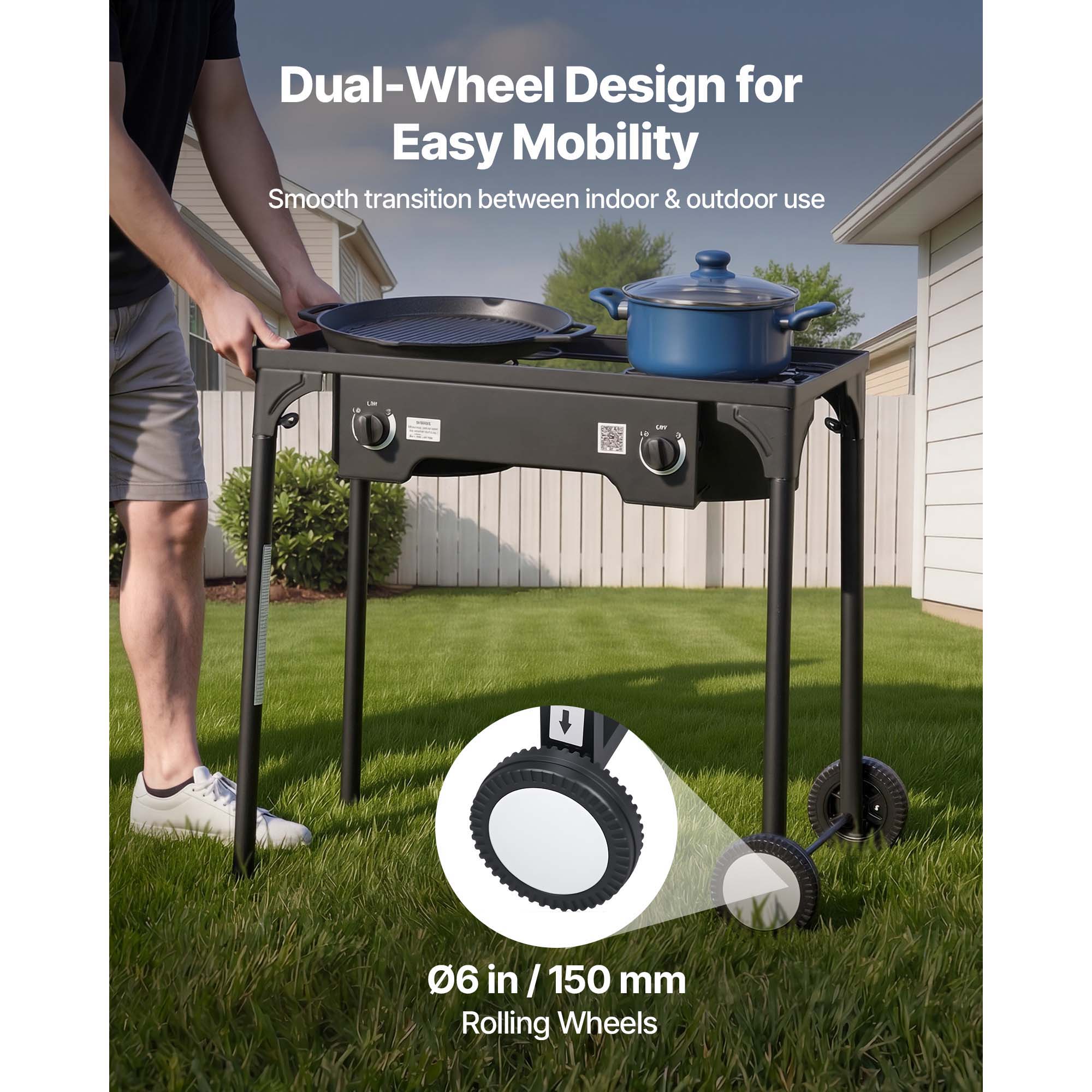 Cuisinière à gaz propane extérieure à 2 brûleurs – Image 2