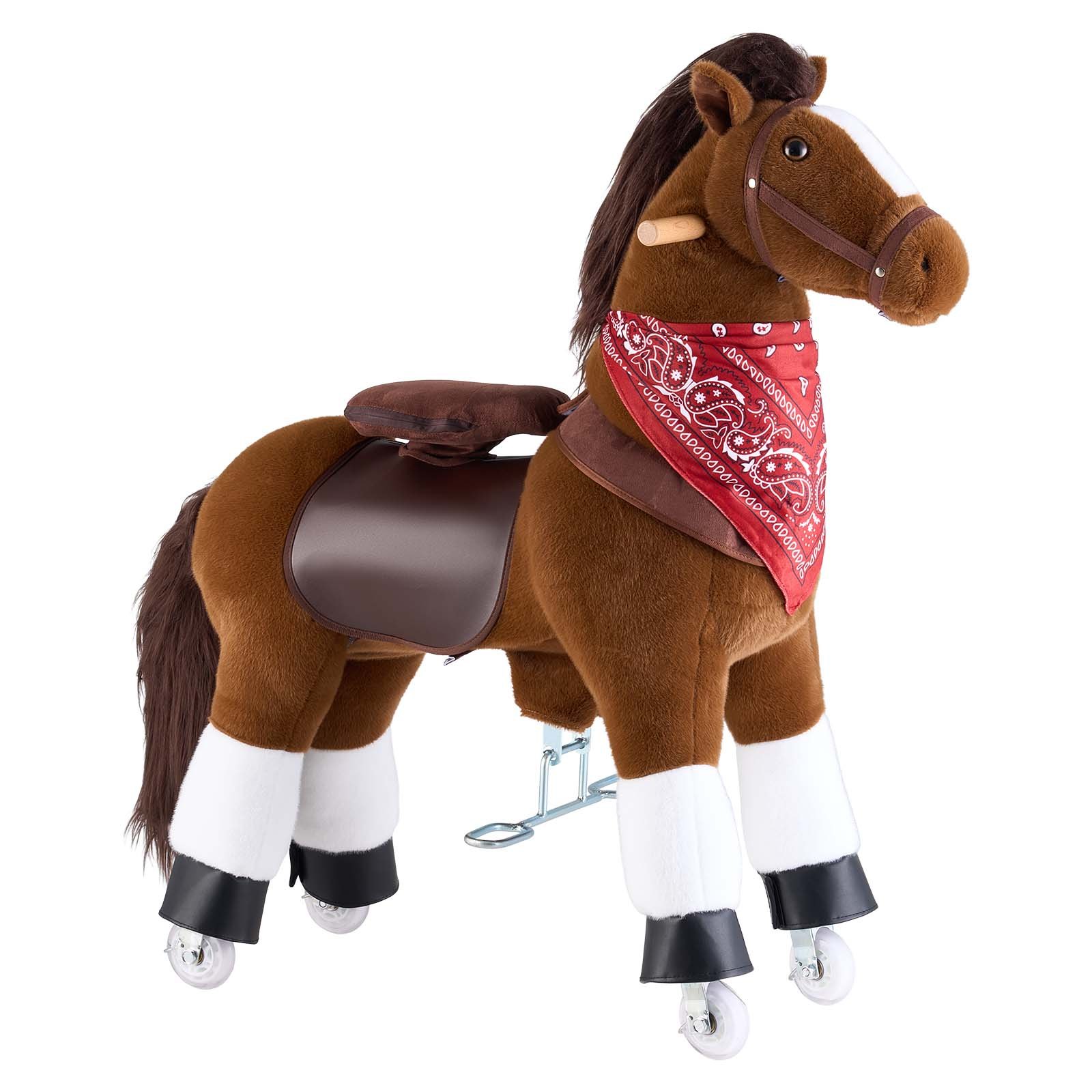 Ride On Horse, Riding P Ony Toys For Kids, No Battery Required, Smooth Wheels With Anti-Roll Stop Ring, Upgraded Raised Seat, Handles, Sturdy Pedals, 176 Lbs Max Load Capacity For 