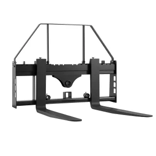 Pallet Fork Frame Attachment With 42-inch Skid Steer Pallet Forks 4000 Lbs