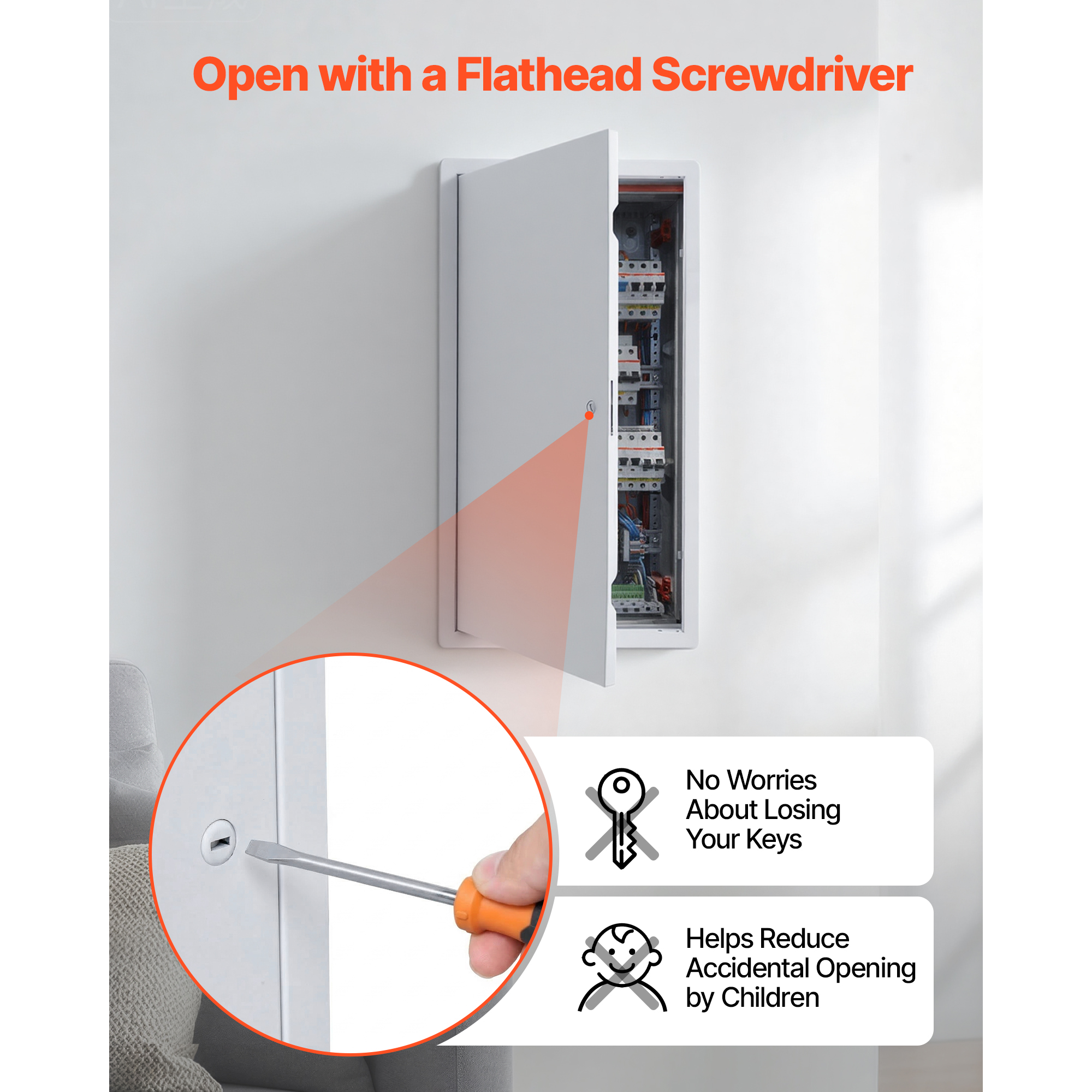 Access Panel For Drywall, Galvanized Steel Access Door, Easy Install Hinged Service Panel With Screwdriver Latch,… - 6