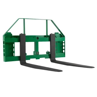 Pallet Fork Frame Attachment With 42-inch Skid Steer Forks For JD Tractors