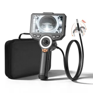 Articulating Endoscope With Light, 4-Way 360 Articulated Borescope Camera, 6 HD IPS Screen, 1920 X 1080 Lens, 8X Zoom, 7000mAh Battery, IP67 Waterproof For Auto, Plumbing  4.9FT Sn