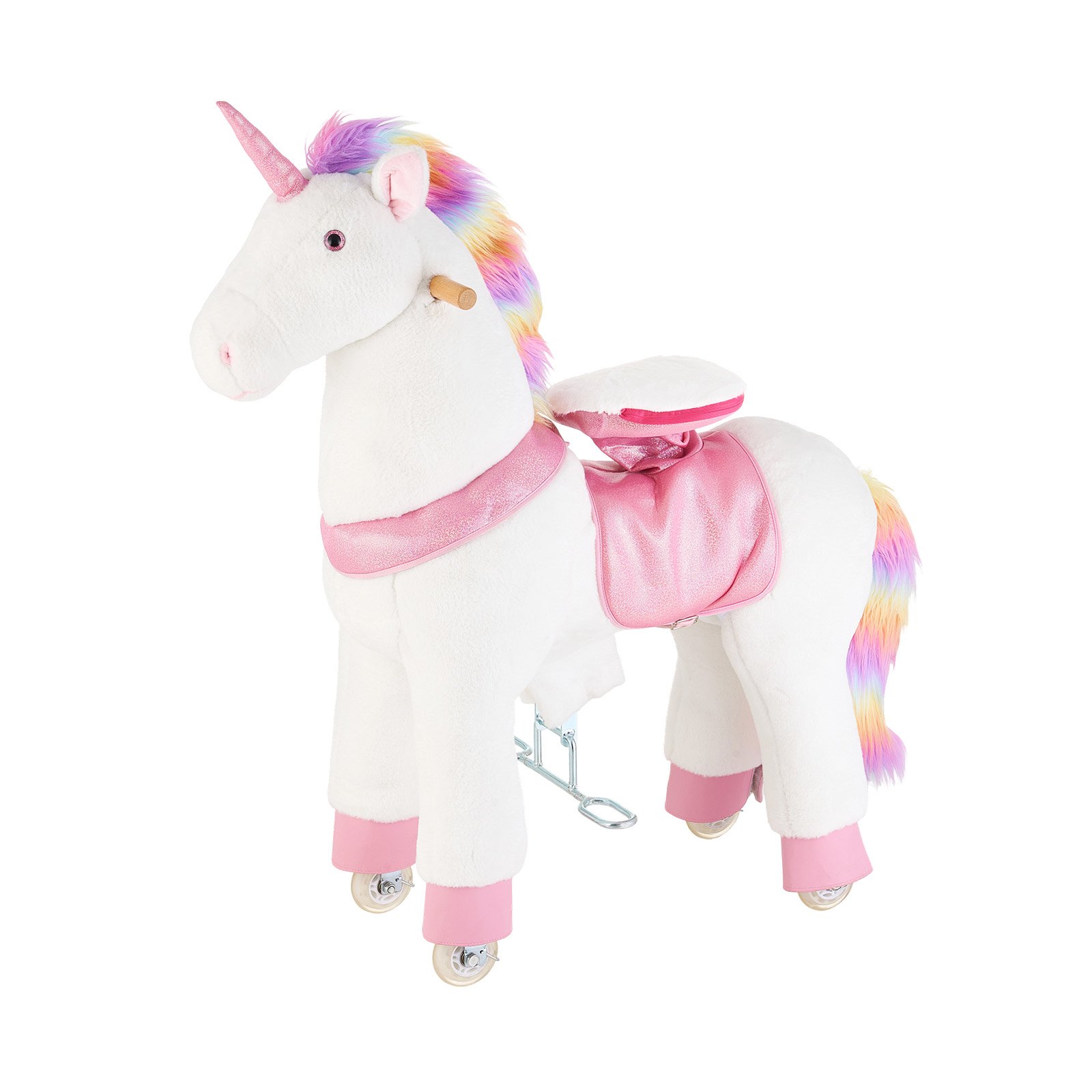 Ride On Horse, Riding U Nicorn Toys For Kids, No Battery Required, Smooth Wheels With Anti-Roll Stop Ring, Upgraded Raised Seat, Handles, Sturdy Pedals, 176 Lbs Max Load Capacity F