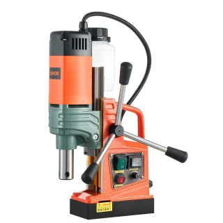 Magnetic Drill, 1450W Motor 2 In Coring Diameter, 2922 Lbf Magnetic Force, Portable Electric Mag Drill Press With 6 Coring Bits, Variable Speed, Drilling Machine For Metal Surface,