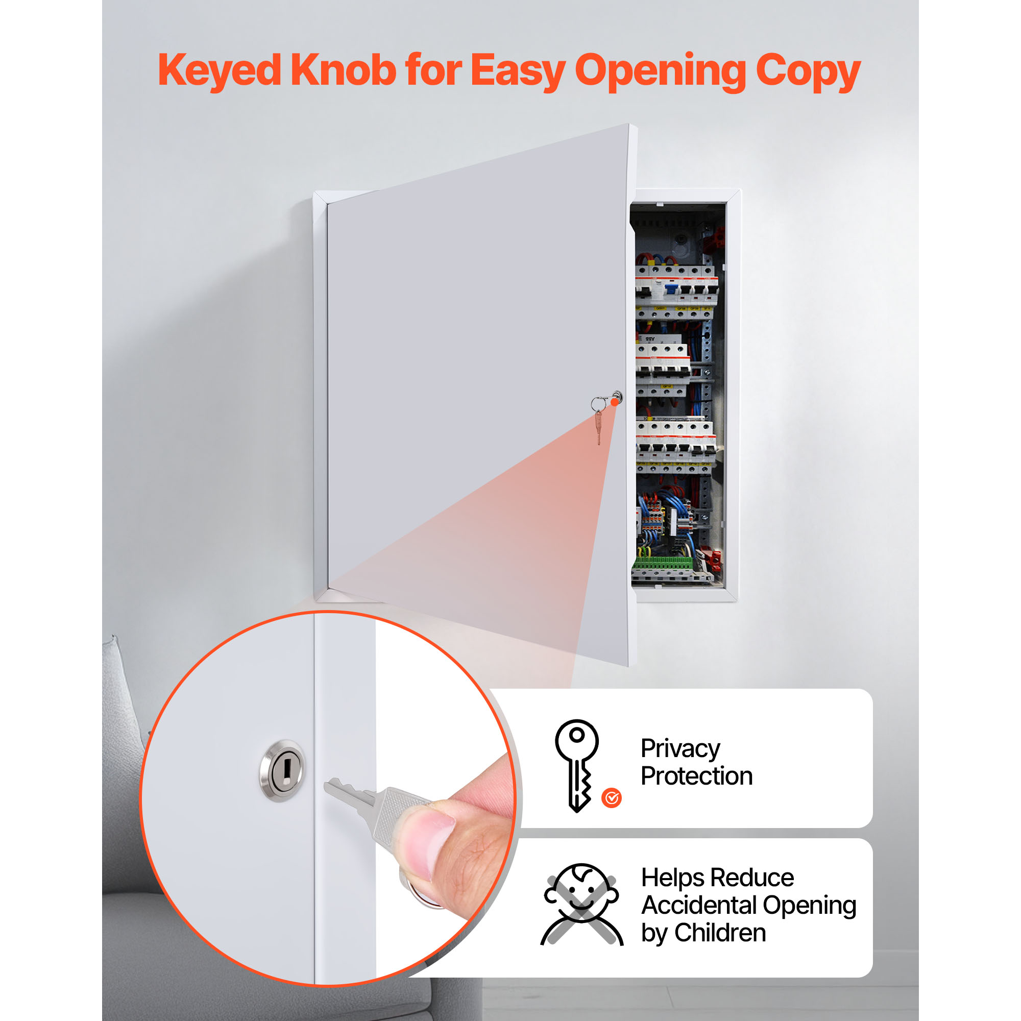 Access Panel For Drywall, Galvanized Steel Access Door, Easy Install Hinged Service Panel With Key, For Ceiling… - 6