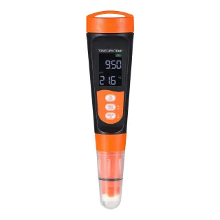 PH Meter, Accurate PH EC  Conductivity TDS  Ppm  Multi-Parameter Measurement, IP68 Waterproof Probe, Pocket Tester Kit With Calibration Powder Packets, VA Display, For Water Qualit