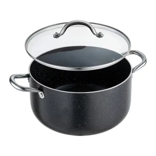 Aluminum Stock Pot, 8-Quart Nonstick Ceramic Coated Pot With Glass Lid, PFOA-Free, PFAS-Free, Compatible With Gas Stoves, Induction Cooktops, Electric Stoves, For Soups, Stews, And
