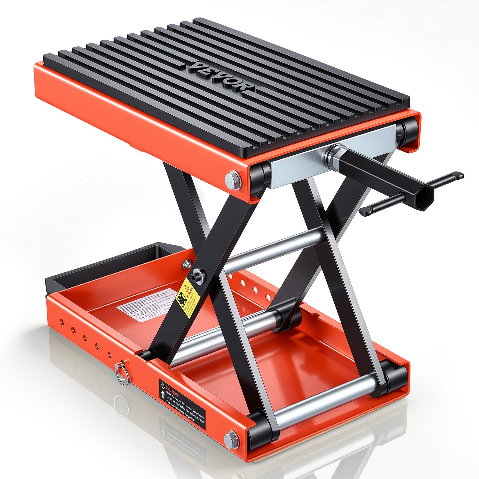 Motorcycle Lift, 1500 Lbs Motorcycle Scissor Lift Jack With Wide Deck & Lock Pin, 4.13-13.77 Center Hoist Crank Stand, Steel Scissor Jack For Street Bikes, Cruiser Bikes, Touring Motorcycles