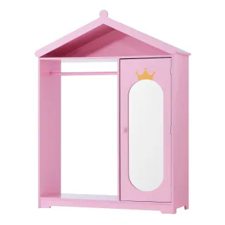 Kids Dress Up Storage, With Mirror, Dress Up Closet, Kids Armoire Wardrobe Closet For Little Girls, Toddler Costume Organizer, Pretend Princess Storage Dresser, For Bedroom, Girls 