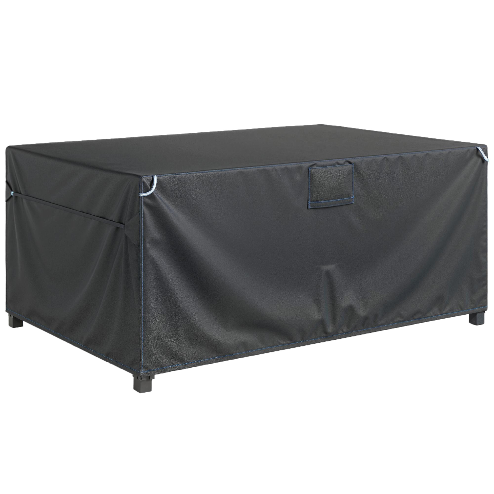 Schutzhülle Für Gartenmöbel Winterfest Wasserdicht Winddicht Anti-UV Abdeckplane 420D Oxford Gewebe 180x120x74cm Schwarz