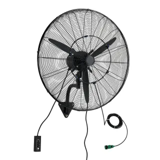 Wall Mount Fan, 30 In Wall Mounted Hanging Fan With Oscillating & Mist, IP44-rated, 3-Speed, Powerful Air Reach, Mechanical Control, Long Airflow For Industry, Commercial, Garage, 