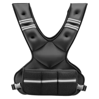 Adjustable Weighted Vest, 20-32 Lbs Comfortable X-Shape Body Weight Vest Set With 6 Weight Packs And Reflective Stripe, For Men Women, Workout Equipment For Strength Training Runni