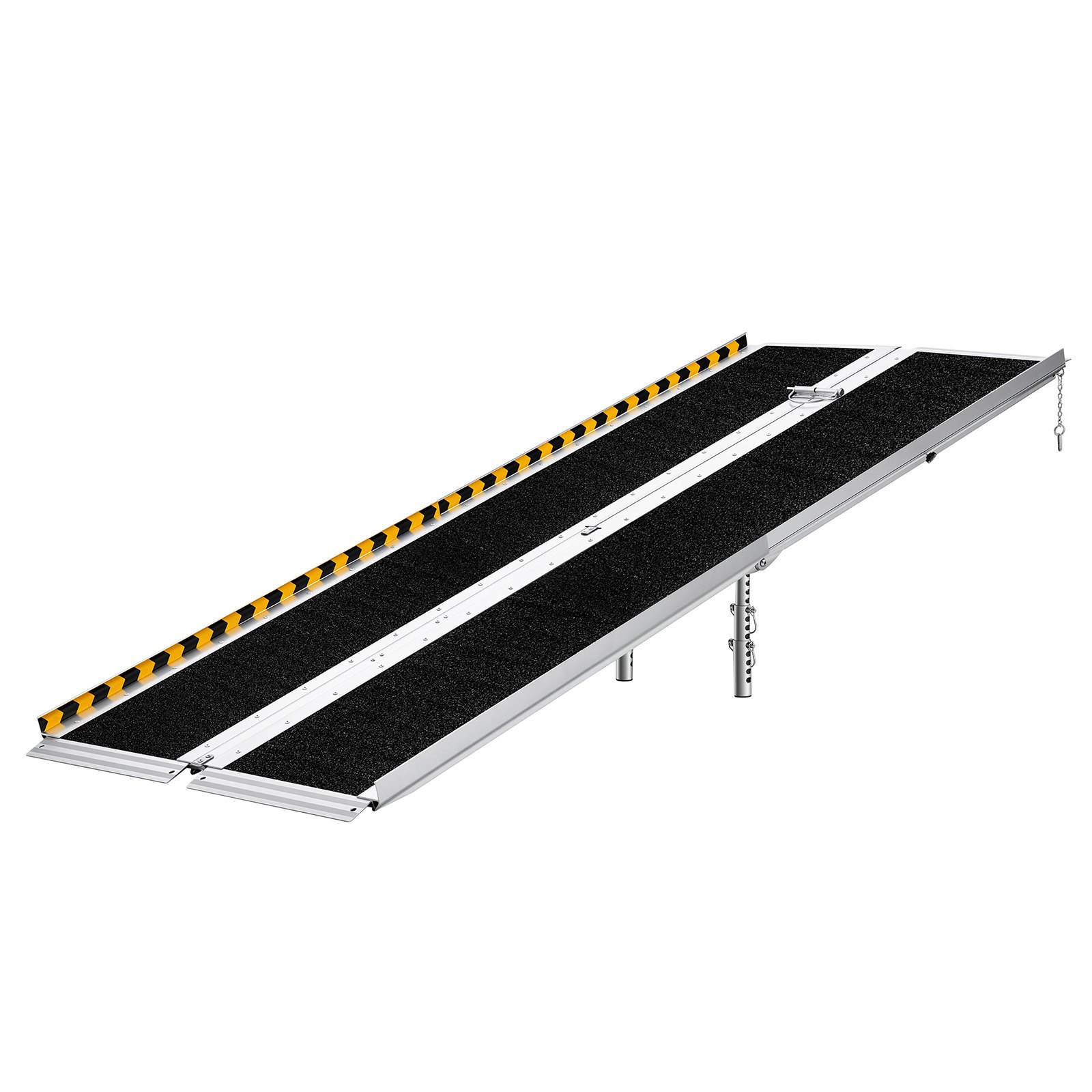 Portable Wheelchair Ramp, 8FT, Non-Slip Aluminum Folding Handicap Ramp For Wheelchair, 800 Lbs Capacity, Door Threshold Ramps For Home Steps, Stairs, Entry, Threshold, Doorways, Scooter, Curbs