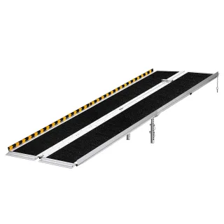 Portable Wheelchair Ramp, 8FT, Non-Slip Aluminum Folding Handicap Ramp For Wheelchair, 800 Lbs Capacity, Door Threshold Ramps For Home Steps, Stairs, Entry, Threshold, Doorways, Sc