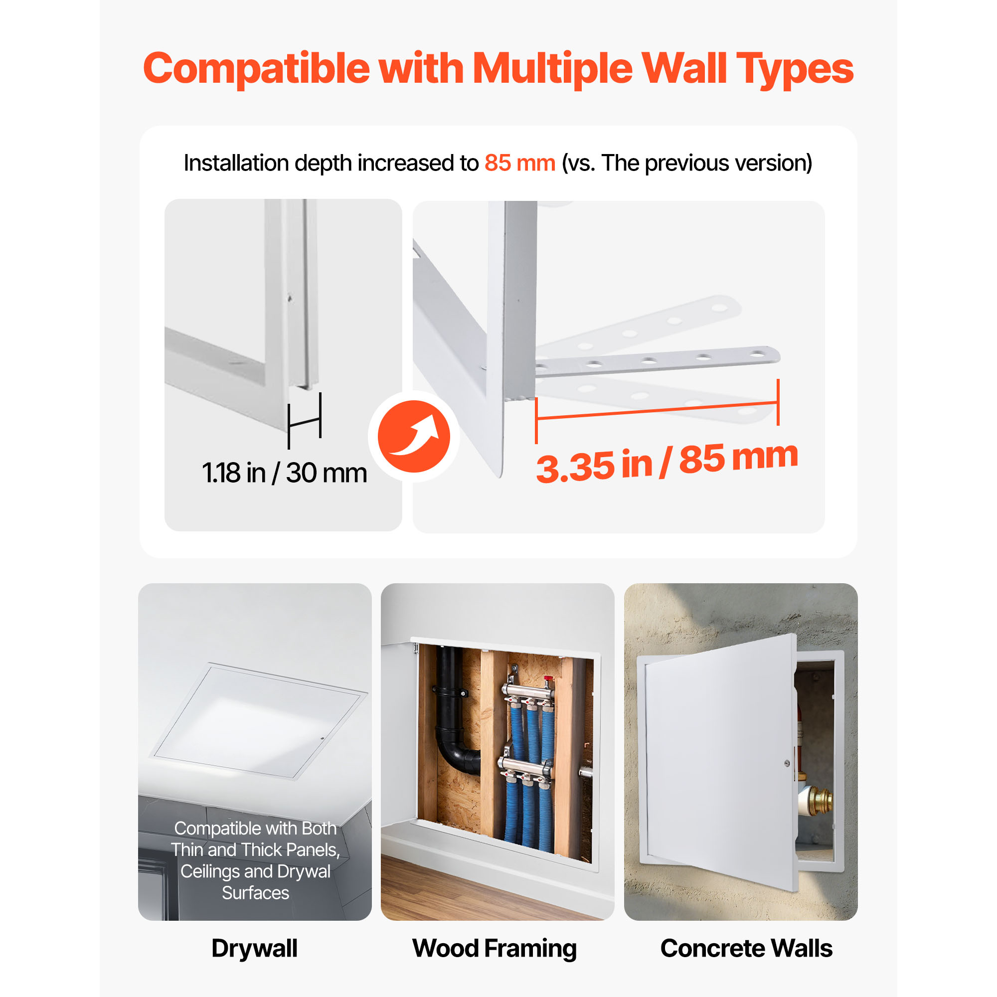 Access Panel For Drywall, Galvanized Steel Access Door, Easy Install Hinged Service Panel With Key, For Ceiling… - 3
