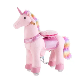 Ride On Horse, Riding P Ink U Nicorn Toys For Kids, No Battery Required, Smooth Wheels With Anti-Roll Stop Ring, Upgraded Raised Seat, Handles, Pedals, 110 Lbs Max Load Capacity Fo