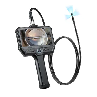 Triple Lens Endoscope With Light,  HD IPS Screen Industrial Borescope Camera, 8 2 LED Lights, 8X Zoom, 5000mAh, IP67 Waterproof Inspection Snake Camera For Automotive, Plumbing 4.9